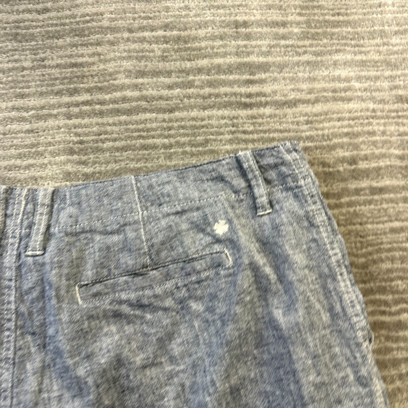 Lucky Brand Lucky Brand Shorts Mens 34 Blue Linen Blend Drawstring Beach Pool Chino Casual 90s Theme Mens Size US 34 / EU 50 - 4 Thumbnail