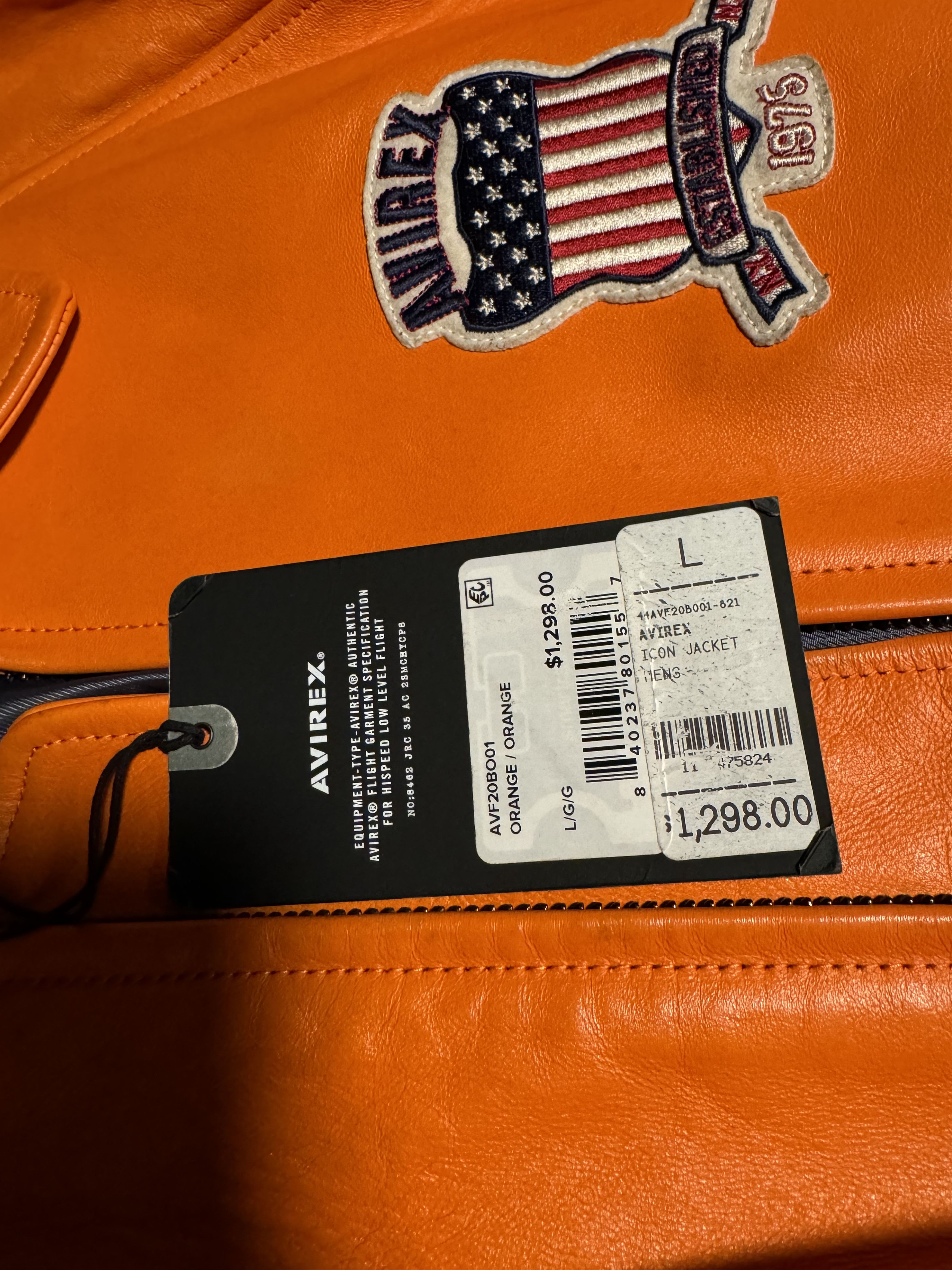 Avirex - Avirex men’s icon jacket leather Size US L / EU 52-54 / 3 - 3 Thumbnail