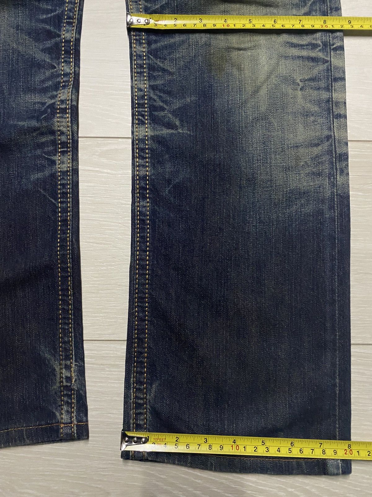 Edwin Vintage Edwin XV Mud Wash Honeycomb Distressed Loose Jeans Size US 31 - 19 Thumbnail