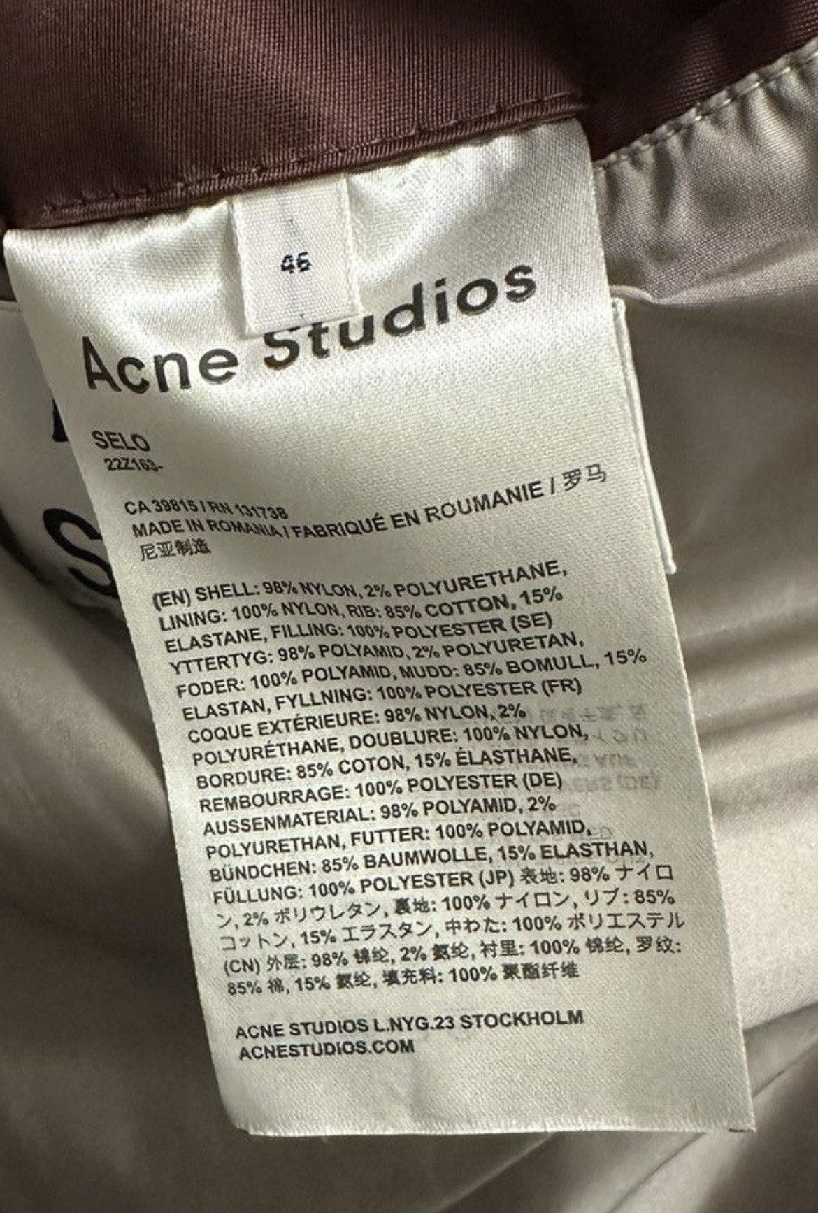 Acne Studios Acne Studios Burgundy Selo Bomber Size US M / EU 48-50 / 2 - 11 Thumbnail