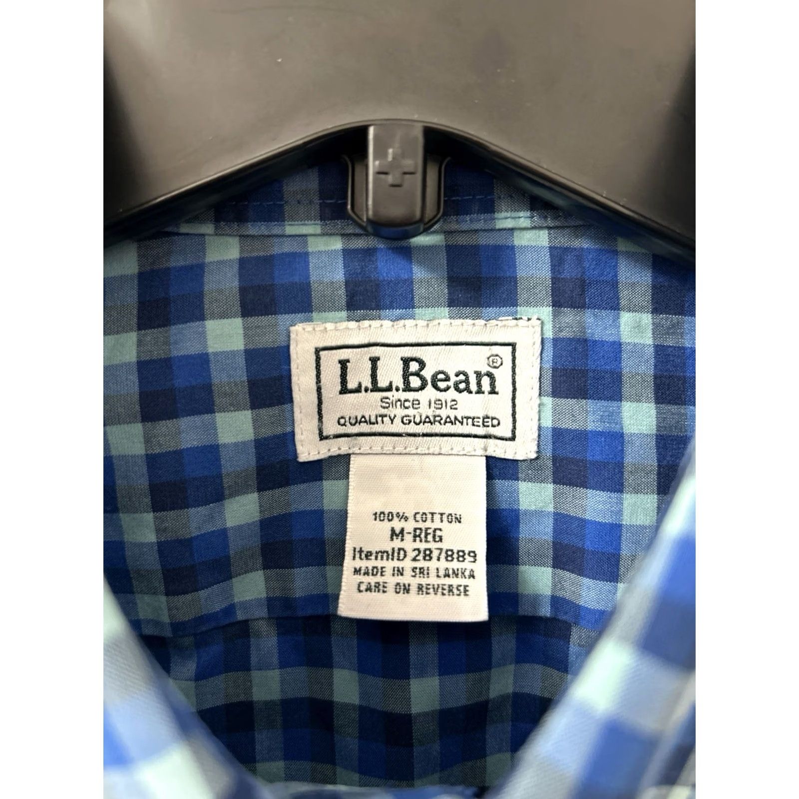 Vintage LL Bean Shirt Mens M Blue Plaid Kennebunk Sport Oxford Wrinkle Free L/S 287889 Size US M / EU 48-50 / 2 - 6 Thumbnail