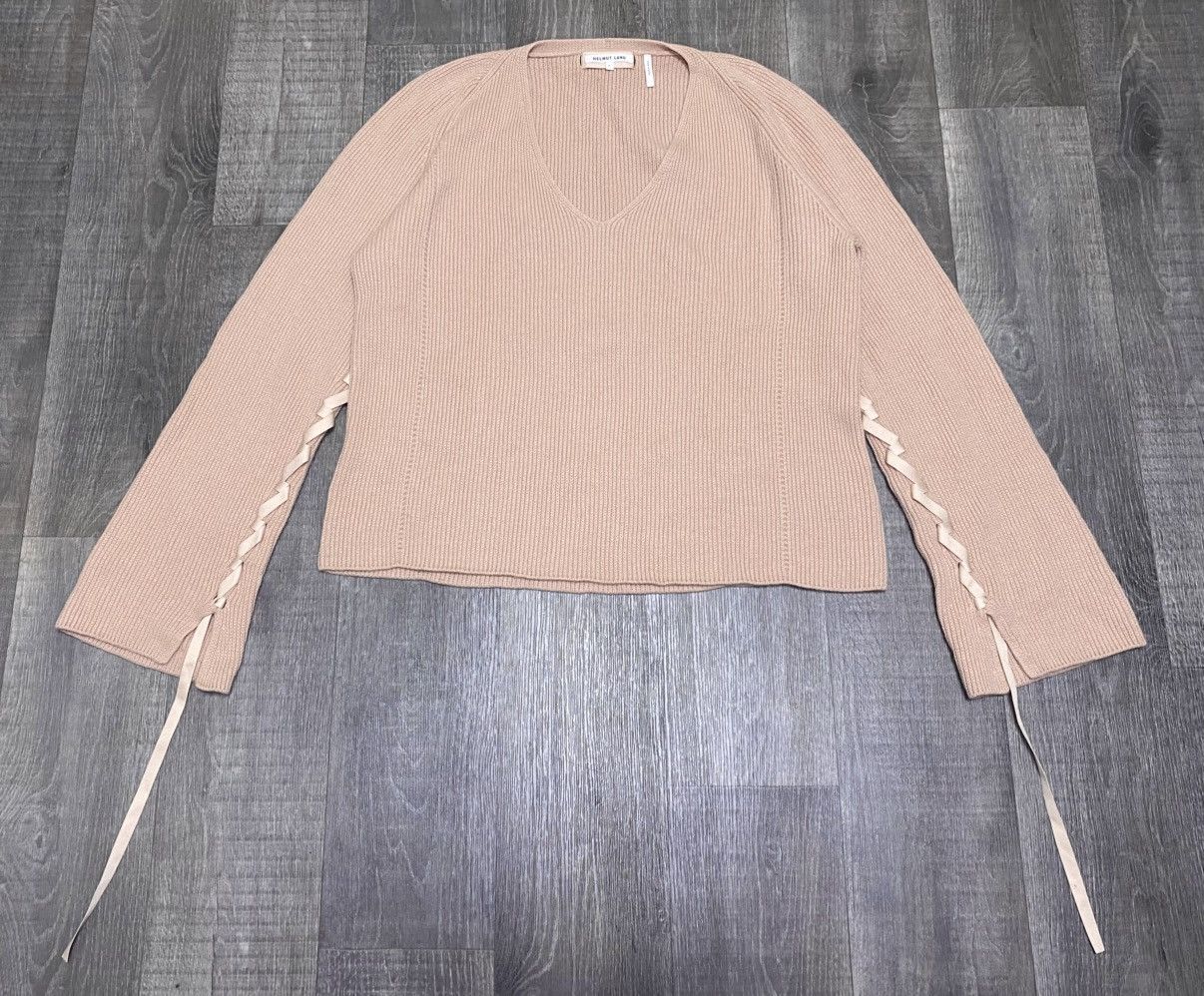 Helmut Lang Women’s Archival Helmut Lang Oversized Beige Bondage Sweater Size L / US 10 / IT 46 - 5 Thumbnail