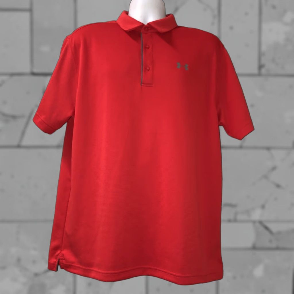Under Armour Under Armour Polo Shirt Red XL Mens Short Sleeve Size US XL / EU 56 / 4 - 1 Thumbnail