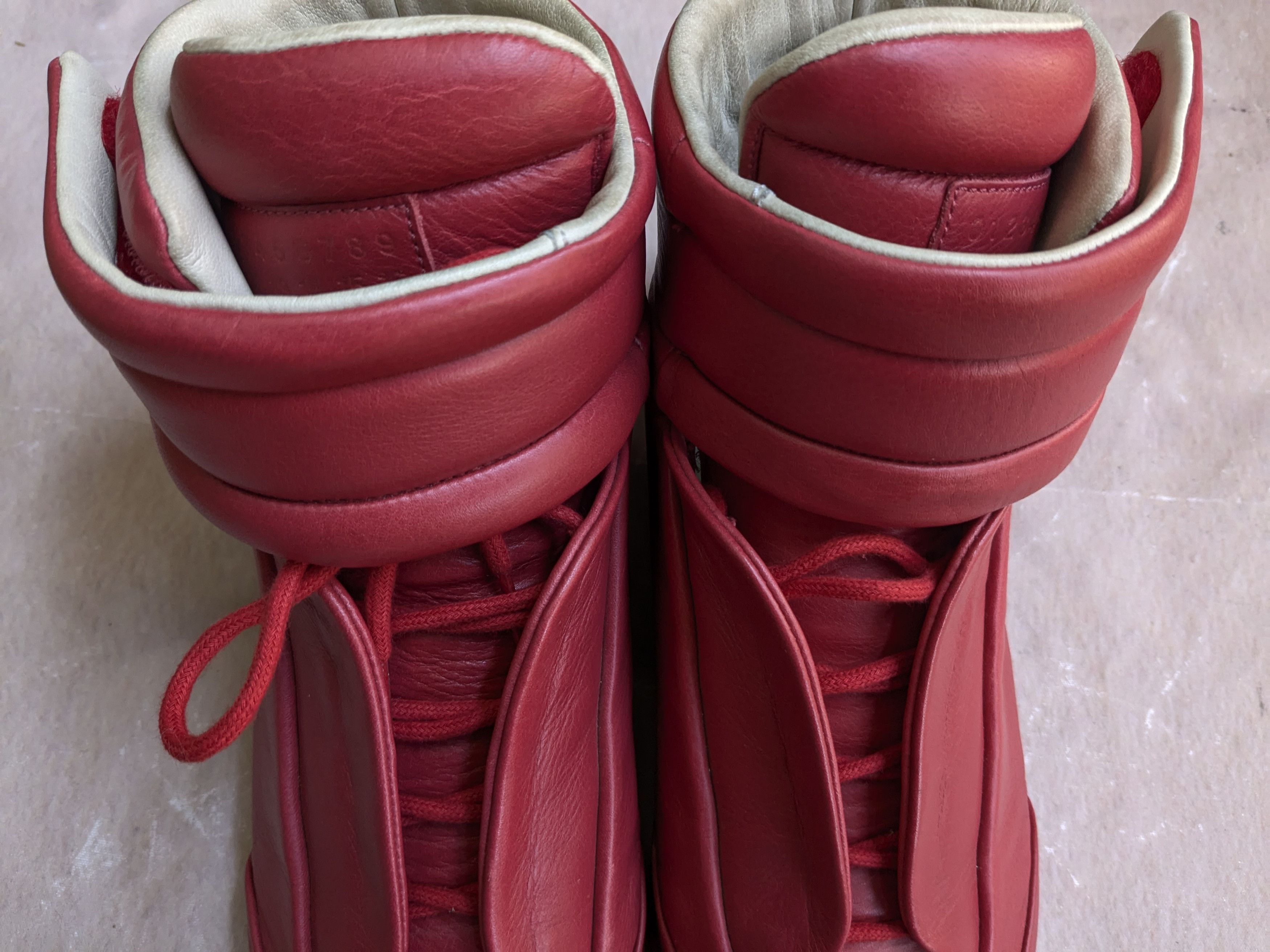 Maison Margiela Maison Margiela Future Red 9.5 42.5 Leather High Tops Size US 9.5 / EU 42-43 - 7 Thumbnail
