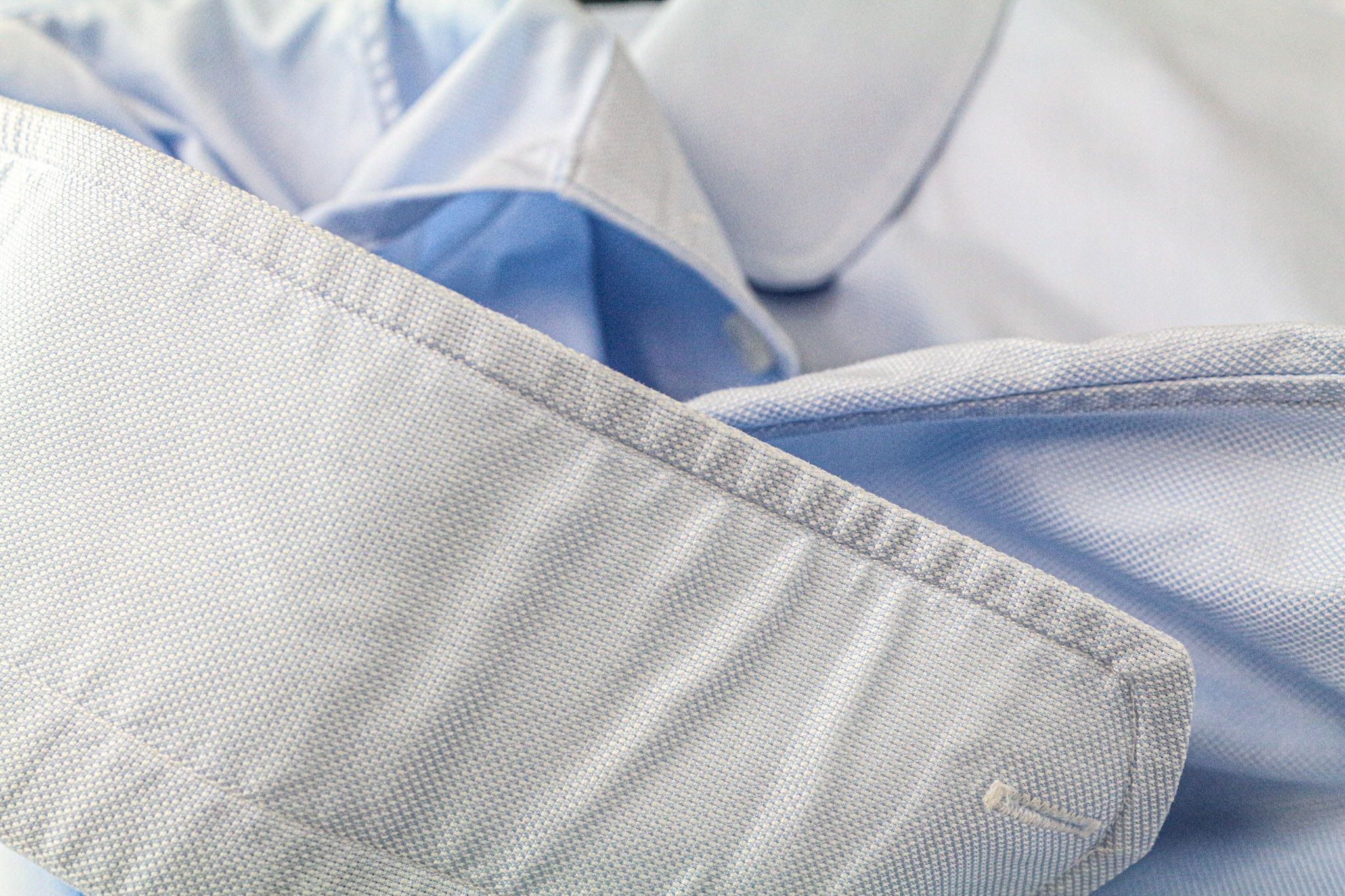 Suitsupply 46/18 Blue Cotton Long Sleeve Shirt 79457 Size 46R - 12 Thumbnail