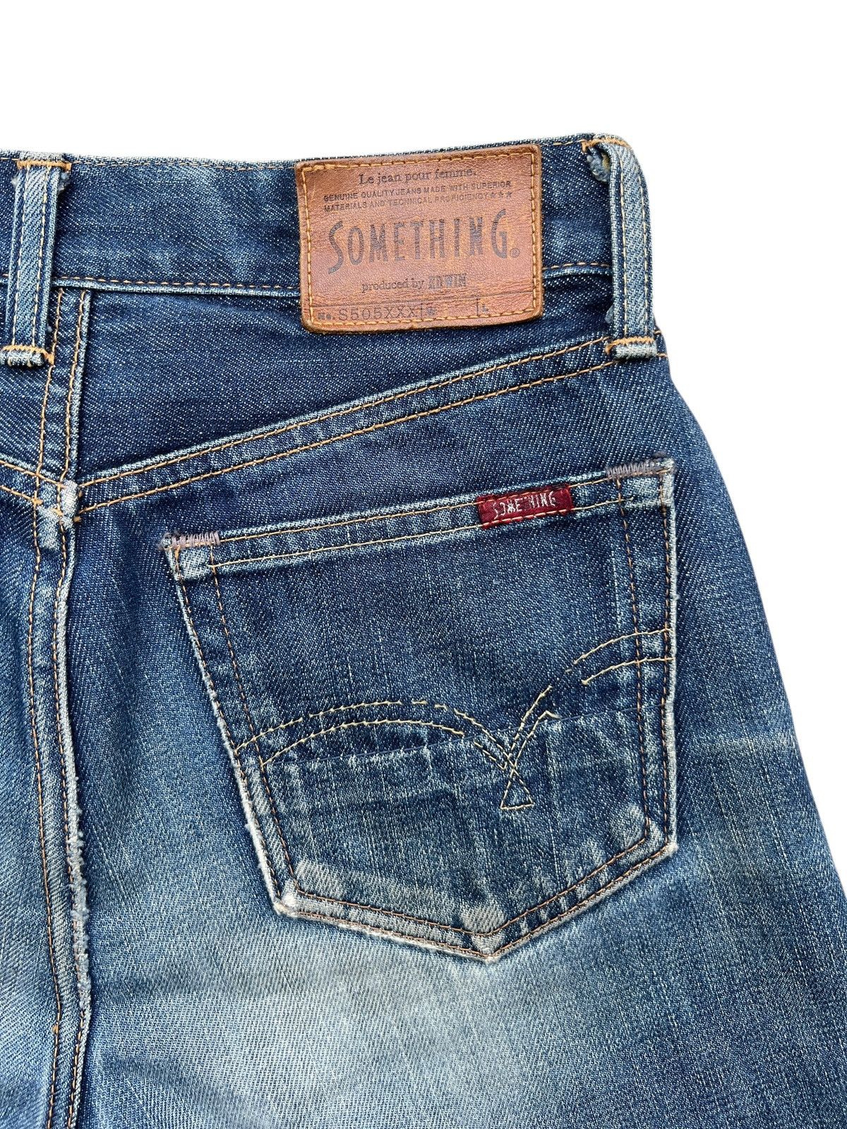 Vintage Vtg Something Edwin Distressed Selvedge Denim Jeans 26x29 Size 26" / US 2 / IT 38 - 9 Thumbnail