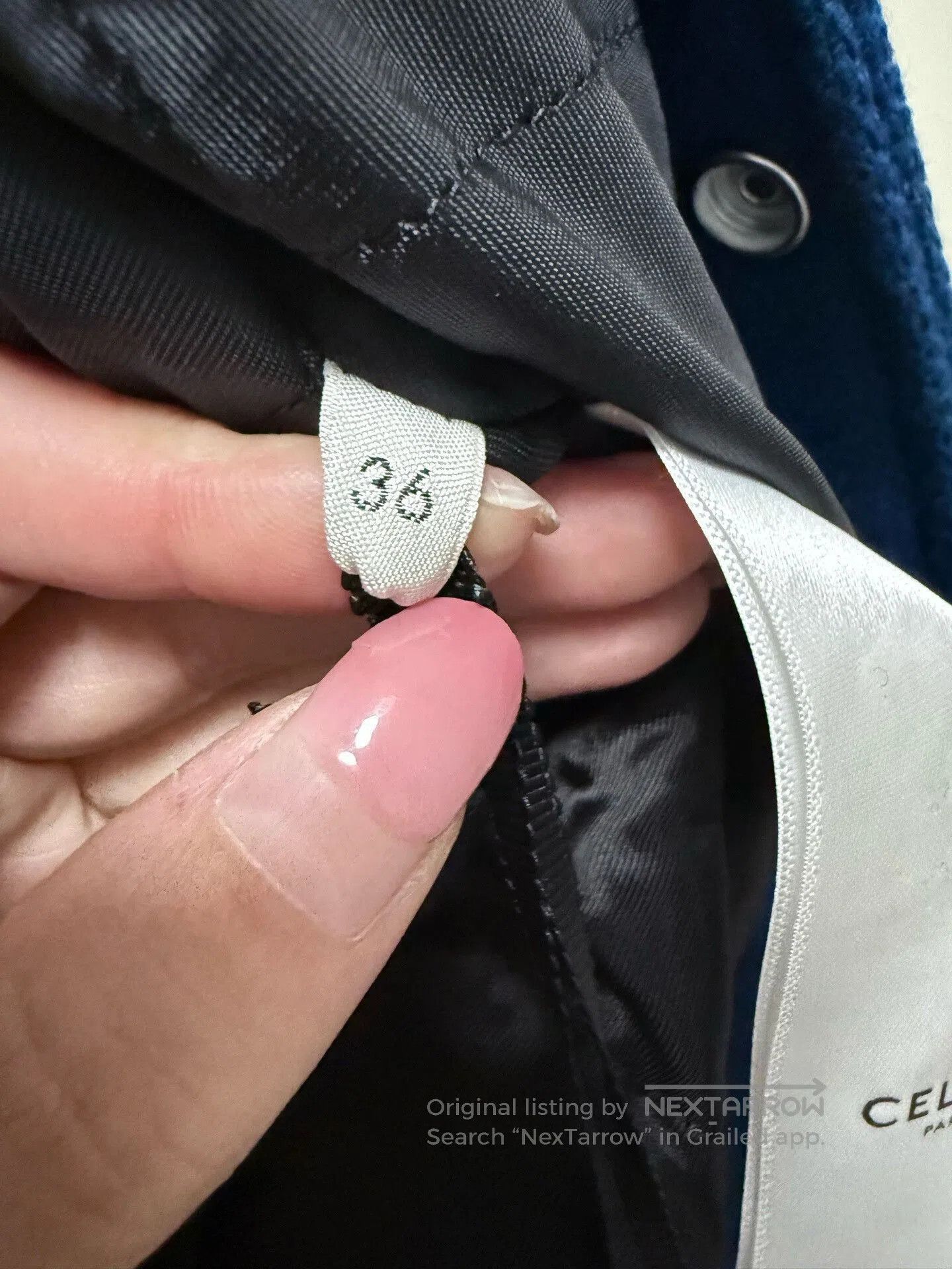 Celine Celine Colorblock Leather Sleeve Baseball Jacket. Size XS / US 0-2 / IT 36-38 - 4 Thumbnail