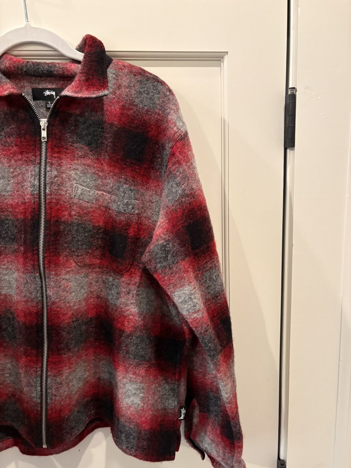 Stussy Stussy Plaid Sherpa Fleece Zip-Up Wool Jacket Large Size US L / EU 52-54 / 3 - 2 Thumbnail