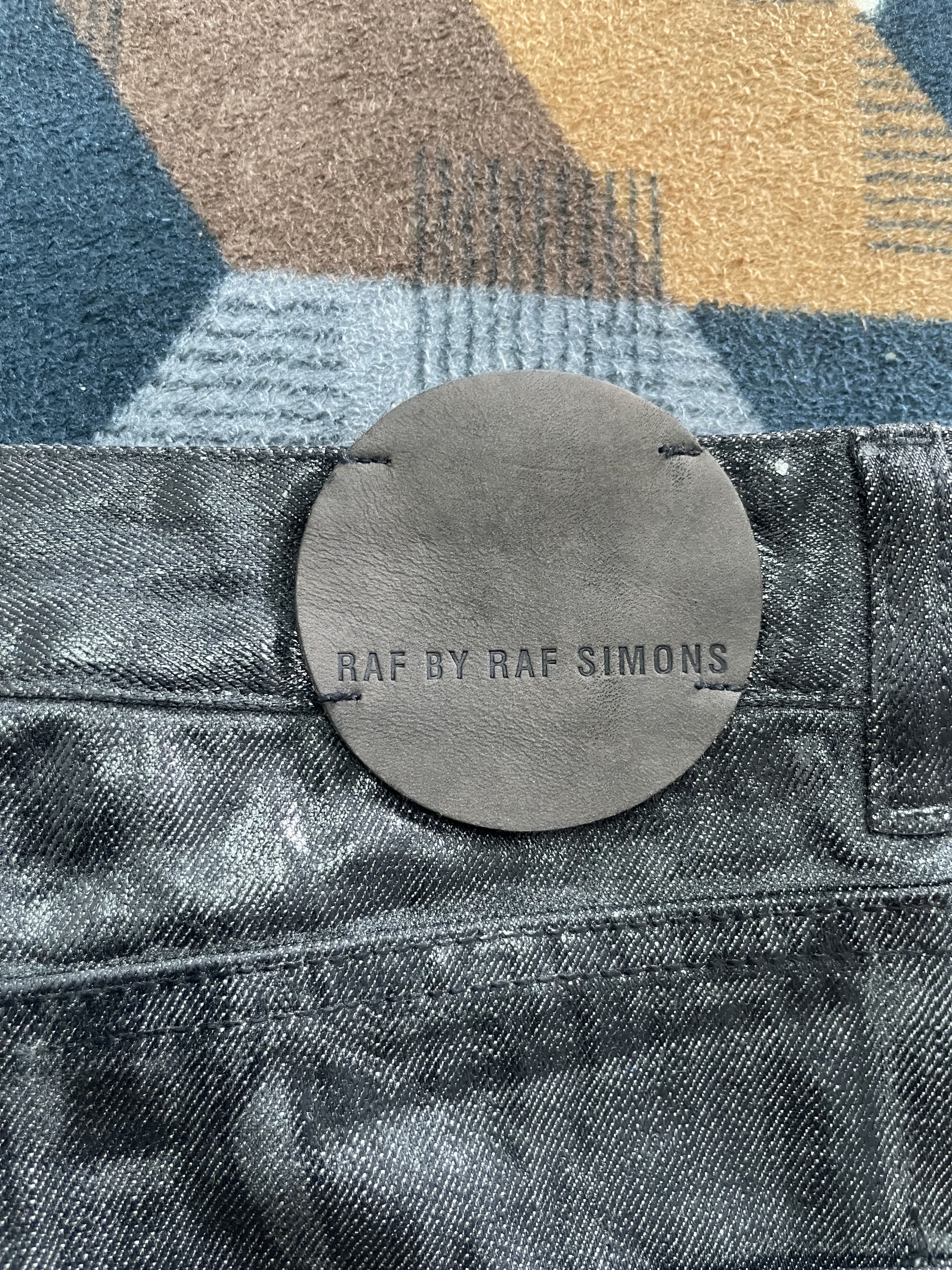 Raf Simons Raf Simons Waxed Coated Blue Painted Denim Size US 32 / EU 48 - 10 Thumbnail