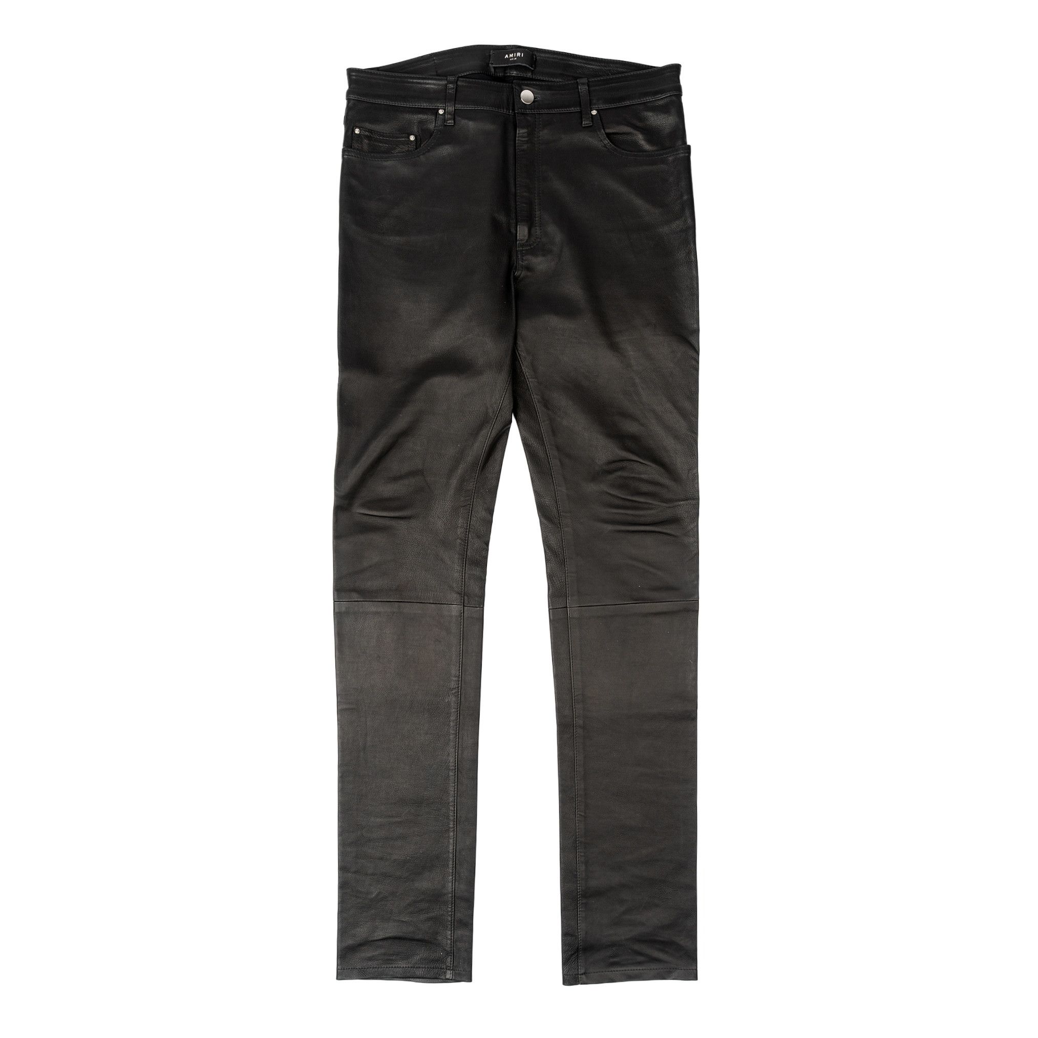 Amiri Amiri Leather Stack Jeans Black Size US 34 / EU 50 - 1 Thumbnail