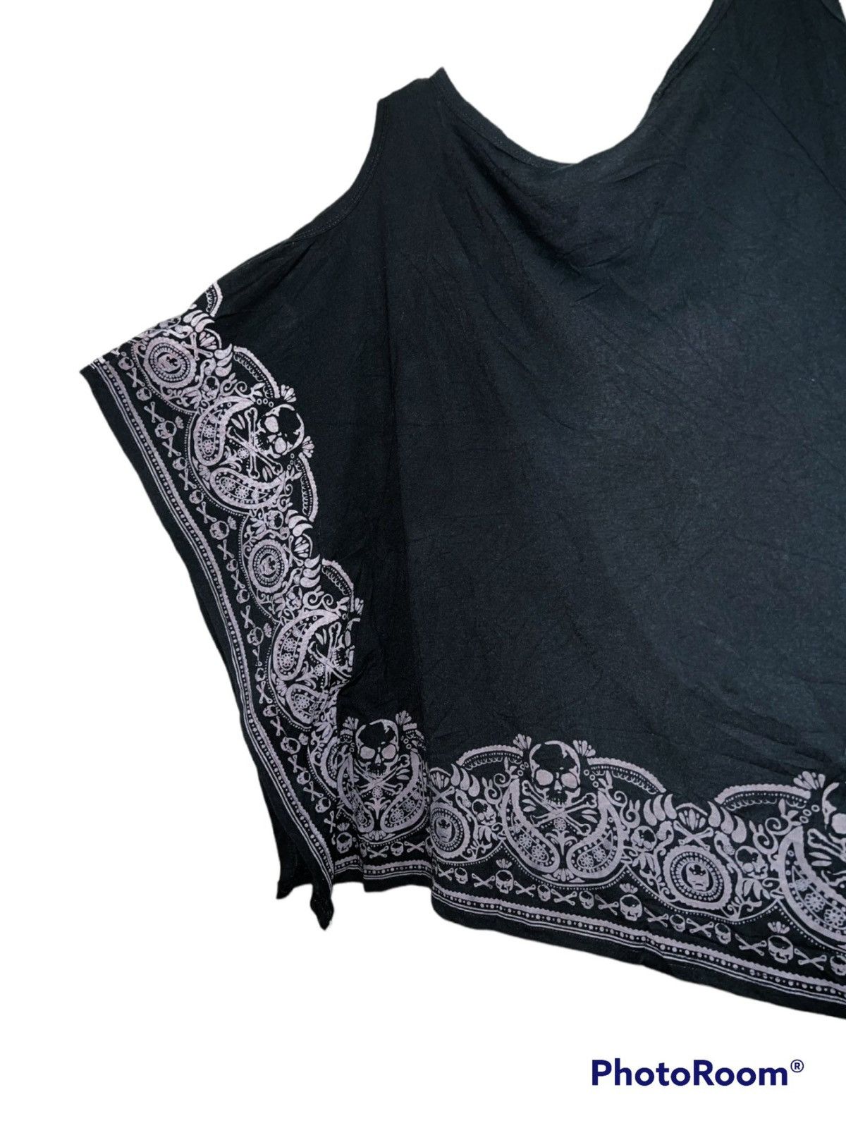 Japanese Brand Poncho rhinestone off shoulder top ☠️ Size ONE SIZE - 7 Thumbnail