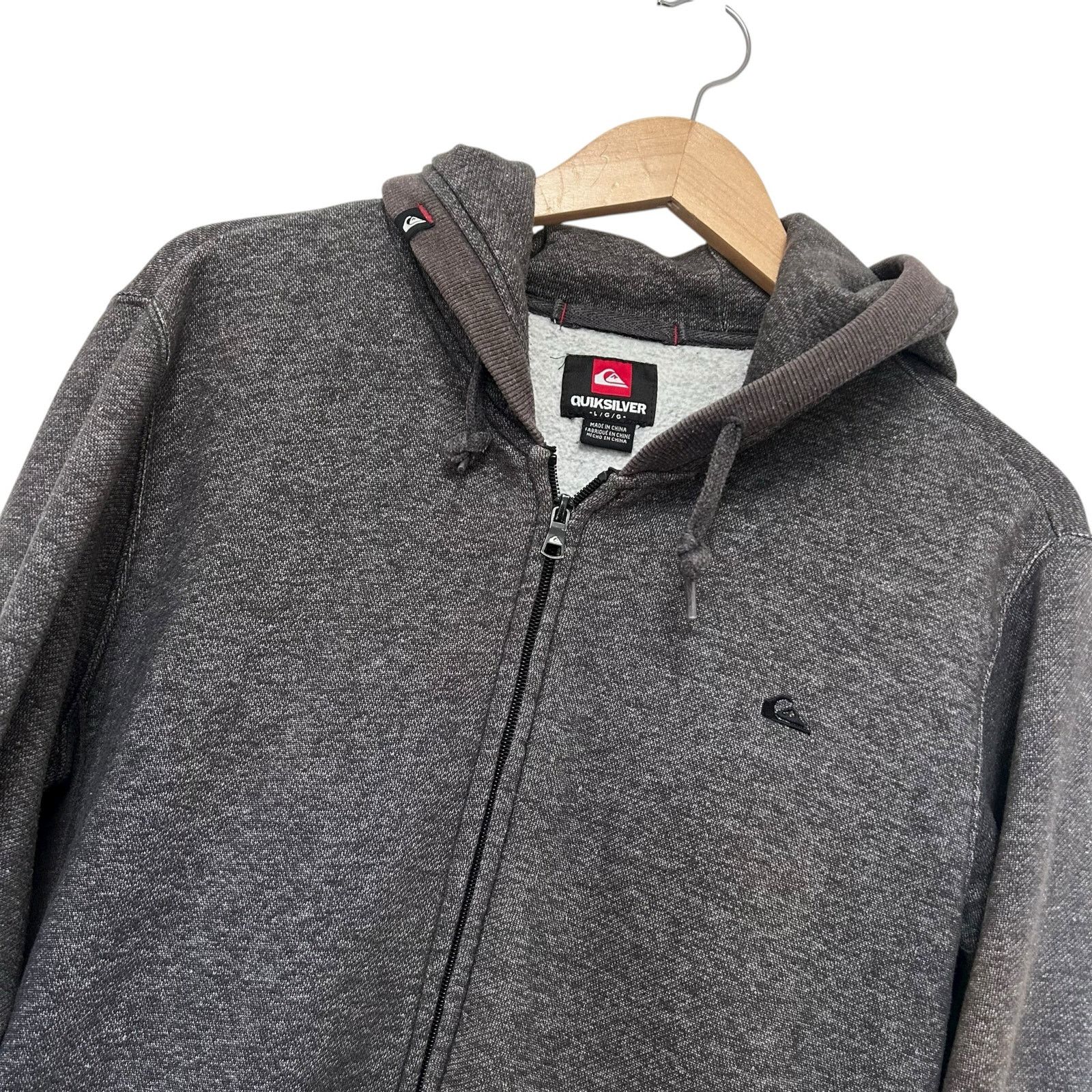 Quiksilver Quiksilver Gray Full Zip Hoodie Sz L Size US L / EU 52-54 / 3 - 3 Thumbnail