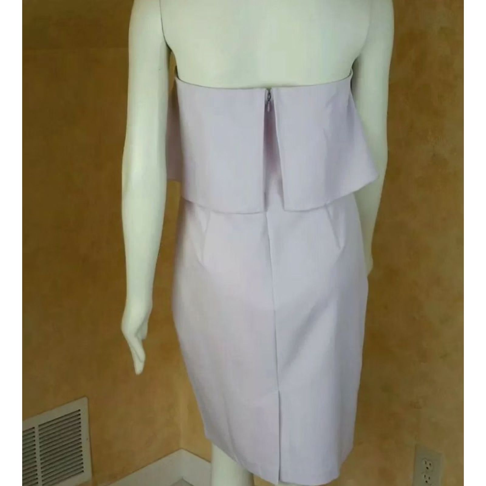 Vintage VINTAGE? Socialite Women's XL Strapless Dress Sleeveless Purple Pale Lavender Ruffle Knee Length Wedding NWOT Size XL / US 12-14 / IT 48-50 - 3 Thumbnail