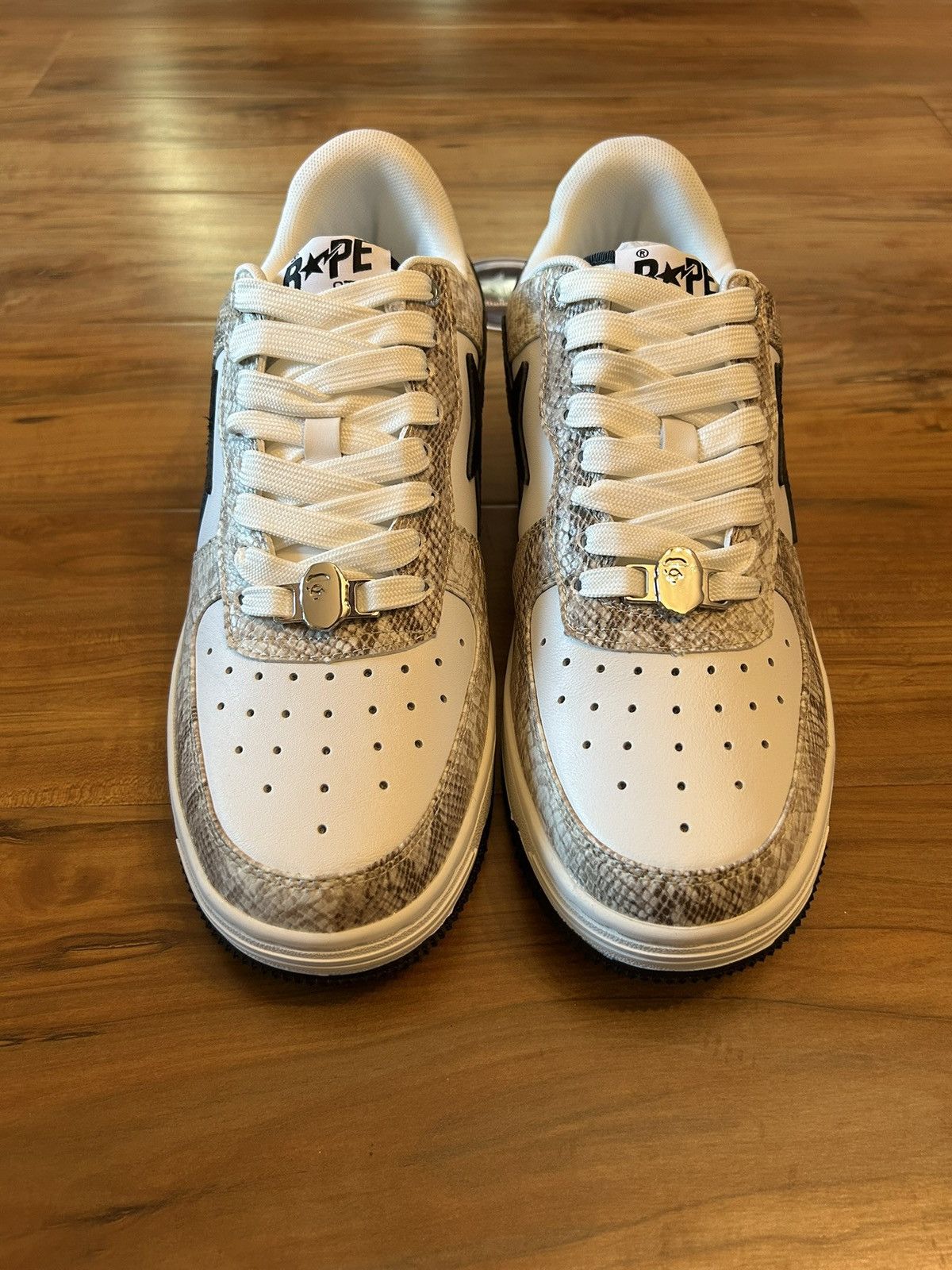 Bape NEW Bape Beige Snakeskin Bapestas Size US 8 / EU 41 - 9 Thumbnail