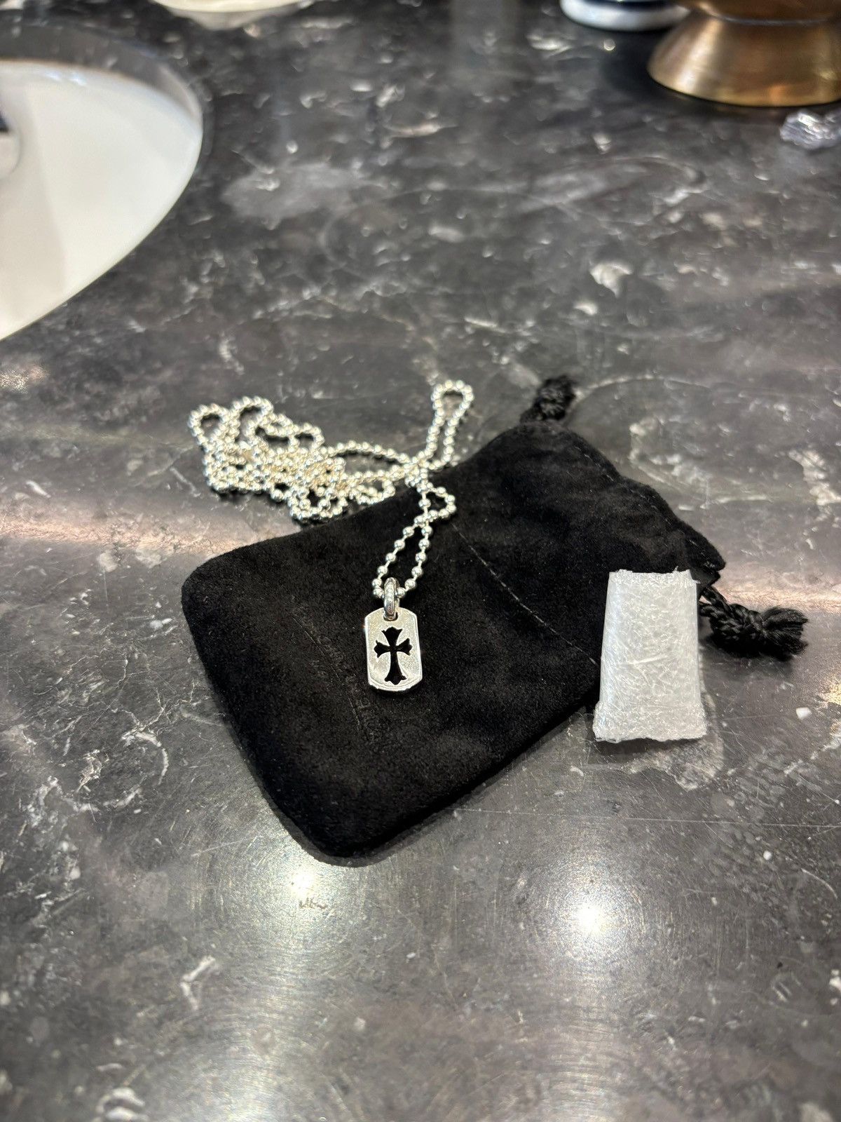 Chrome Hearts Chrome Hearts Tiny Dog Tag Cut Out CH Cross Pendant Size ONE SIZE - 3 Thumbnail