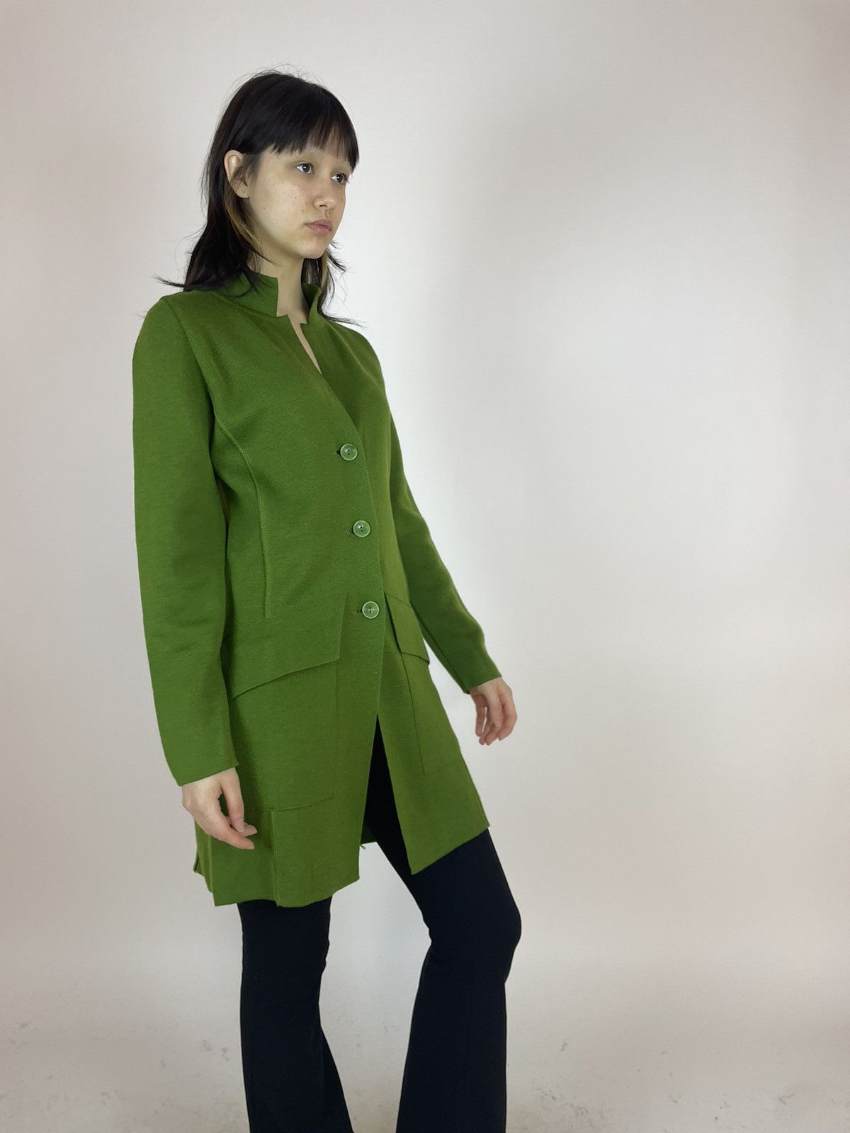Designer Georg Maier Green wool cardigan Reine Schurwolle wool Size S / US 4 / IT 40 - 4 Thumbnail