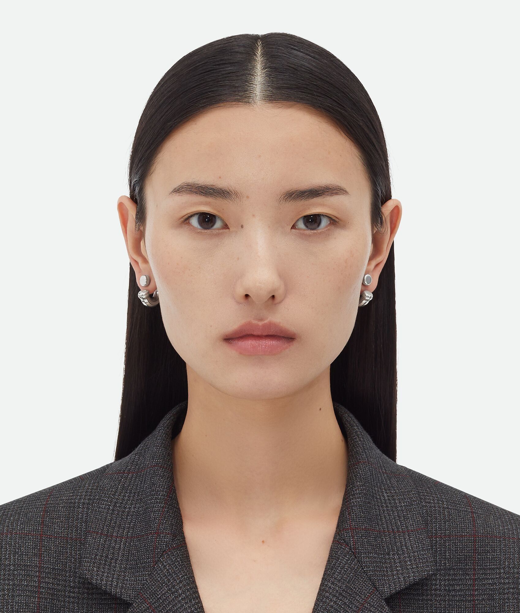Bottega Veneta o1s1rm1025 Size: OS / Puzzle Earrings in Silver Size ONE SIZE - 2 Thumbnail