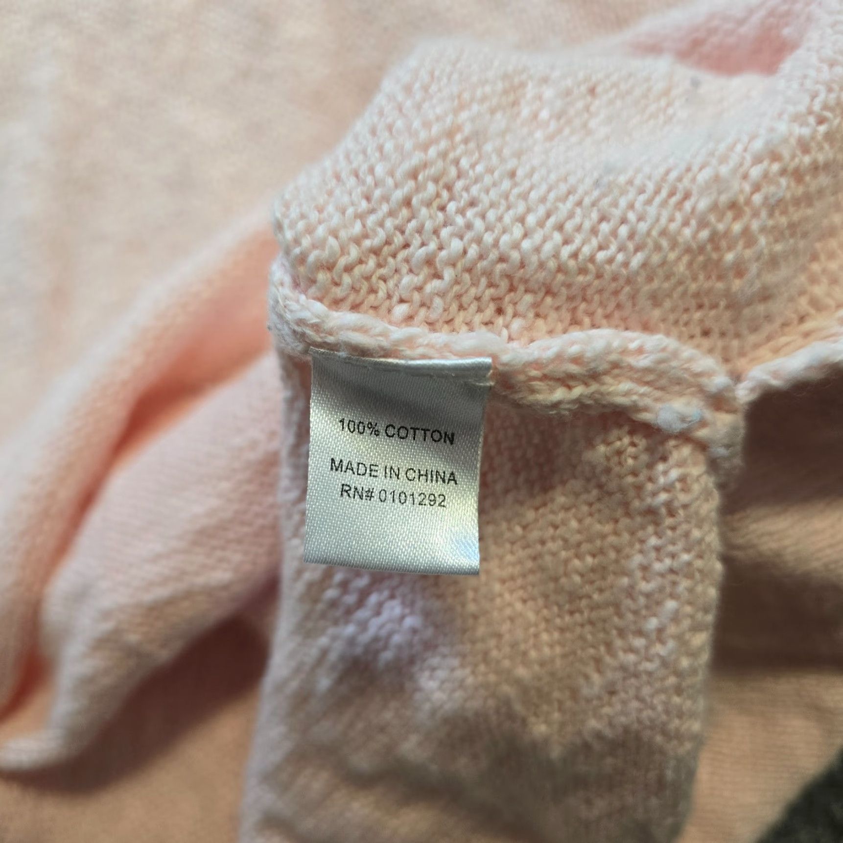 Vintage Lulu B Sweater Womens M Pink Textured Knit Round Neck Pocket Casual Basic Size M / US 6-8 / IT 42-44 - 7 Thumbnail