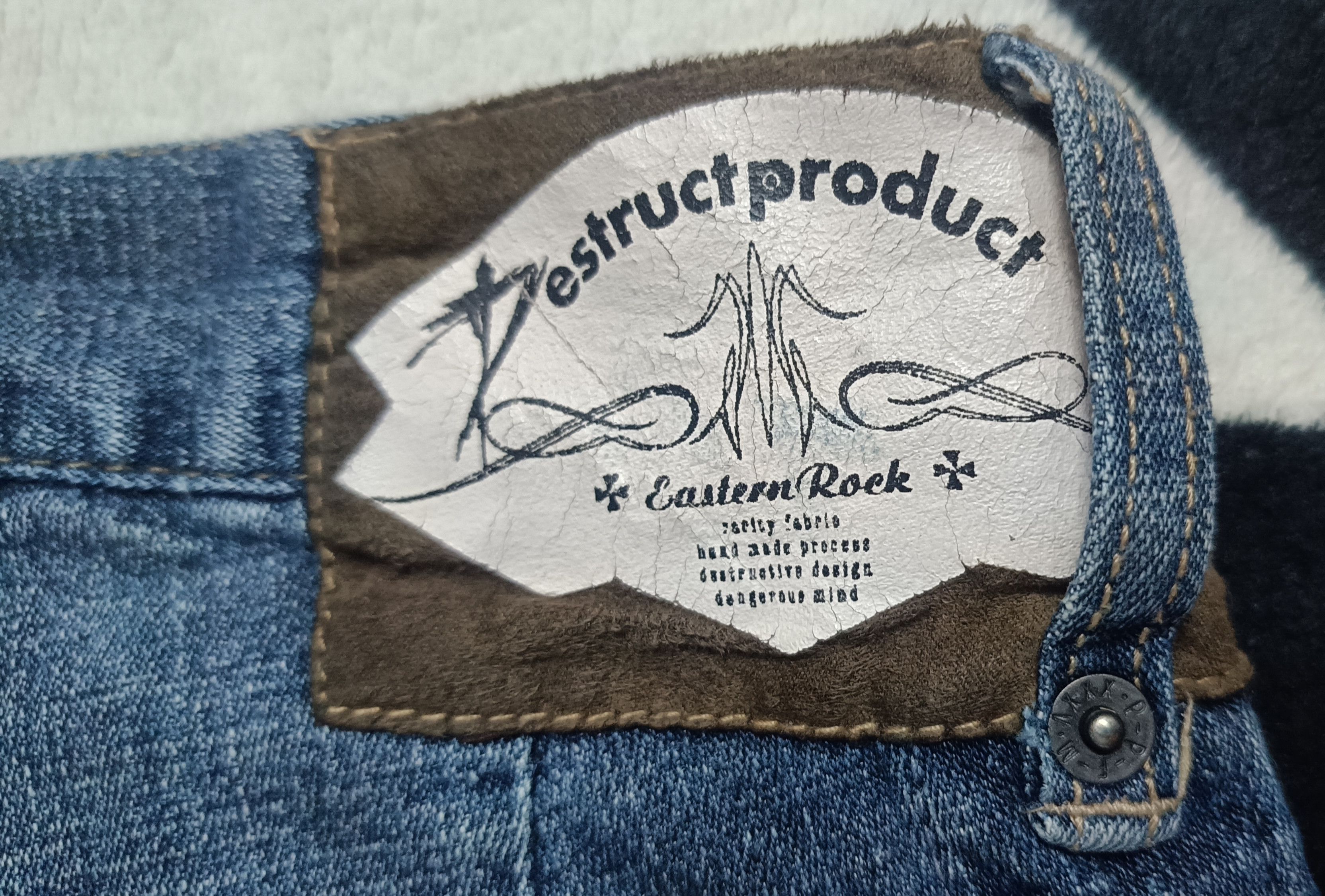 Japanese Brand 🔥🔥Rare Vintage PPFM Eastern Rock Bondage Jeans Size 34" / US 12 / IT 48 - 3 Thumbnail