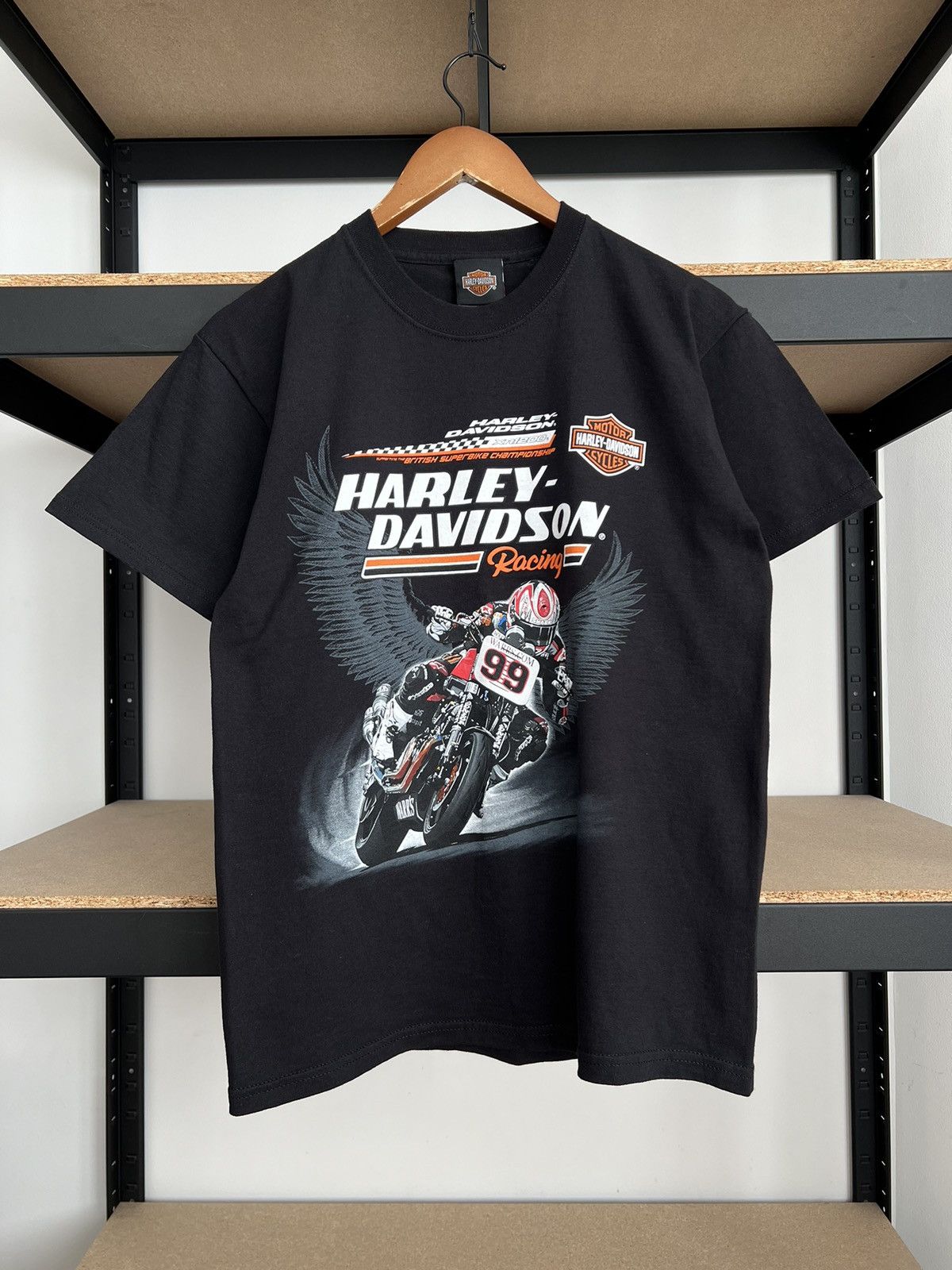 Harley Davidson Vintage 2000s Harley Davidson Racing Motorcycle T-shirt Size US M / EU 48-50 / 2 - 1 Thumbnail