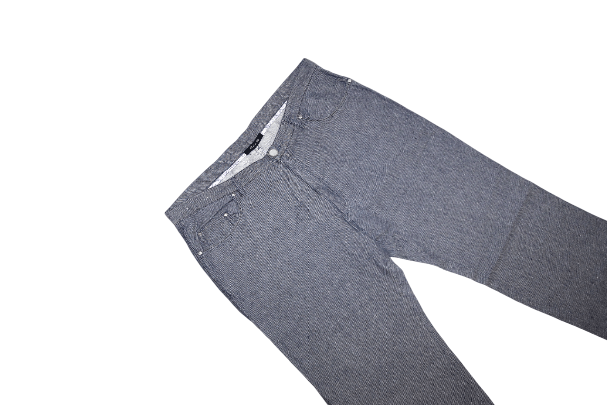 Kiton Castangia Lino Cotton Twill Denim 5-Pocket Straight Pants Size US 38 / EU 54 - 2 Thumbnail