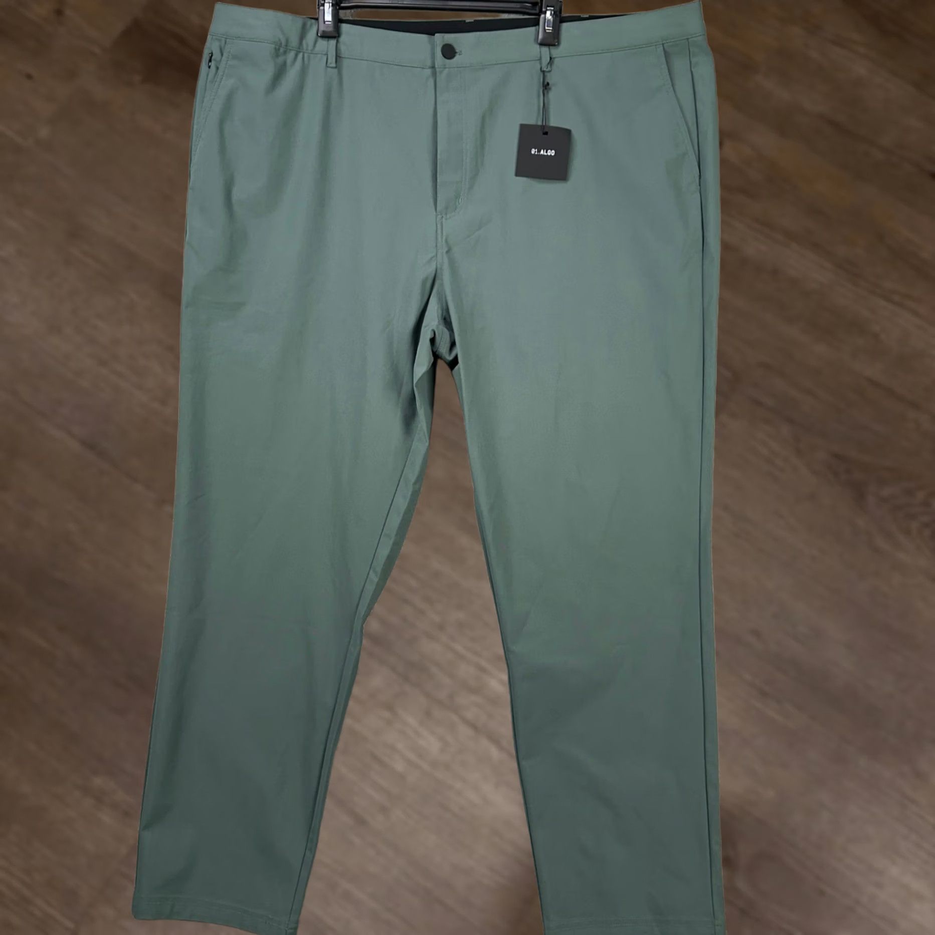 Vintage 01.Algo Mens Chino Golf Pants - Big & Tall - Green 42 Size US 42 / EU 58 - 1 Thumbnail