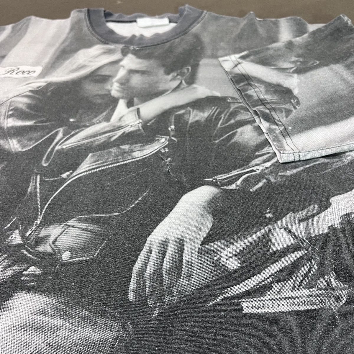 Harley Davidson × Vintage Vintage Motorcycle couple photography Art Tee Faded Size US XL / EU 56 / 4 - 5 Thumbnail