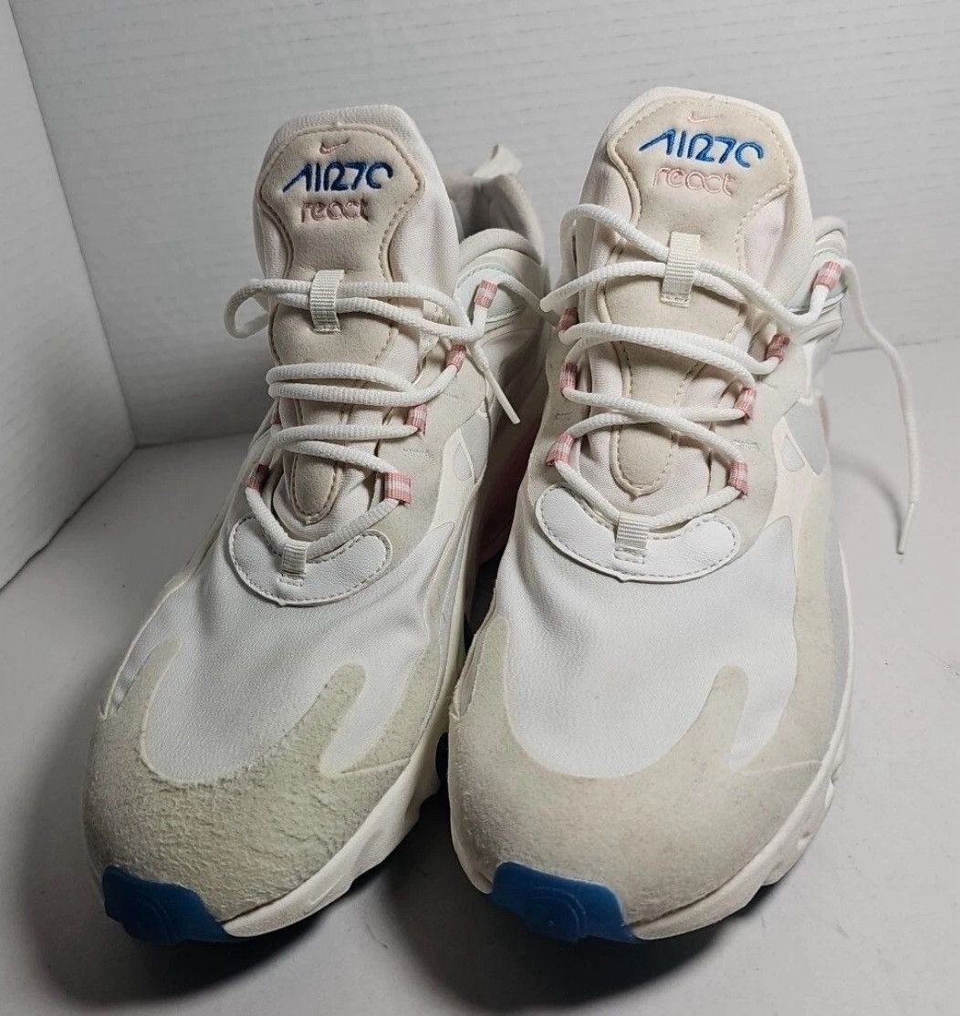 Nike RARE Nike Air Max 270 React Summit White Ghost Aqua Size 9 Size US 9 / IT 39 - 2 Thumbnail