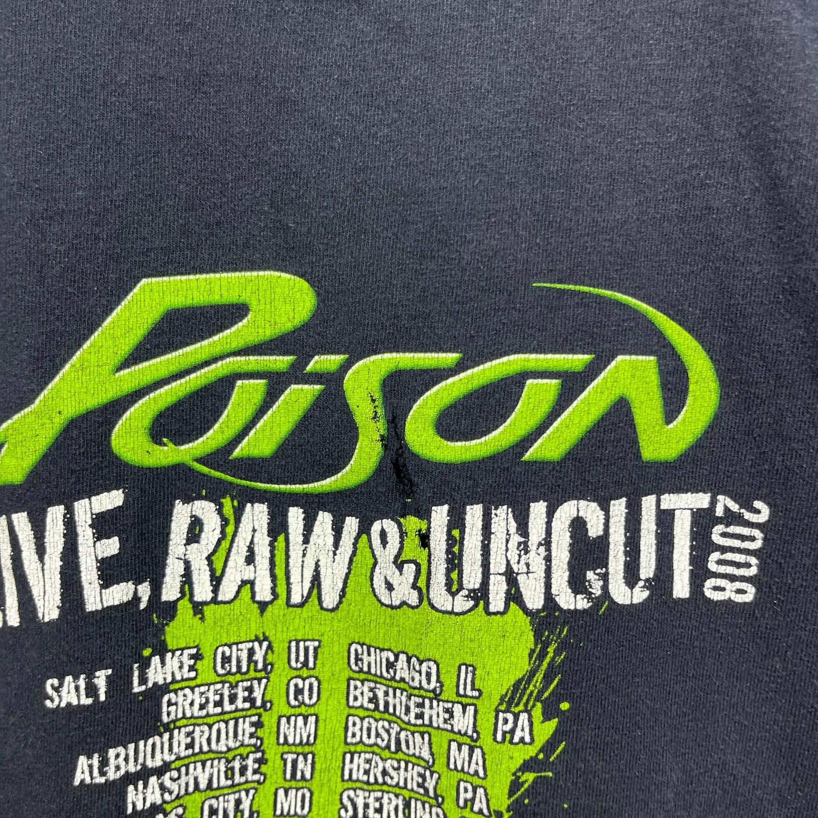 Anvil Vintage Poison Band T Shirt Y2K Tour Live Raw Uncut XL Size US XL / EU 56 / 4 - 7 Thumbnail