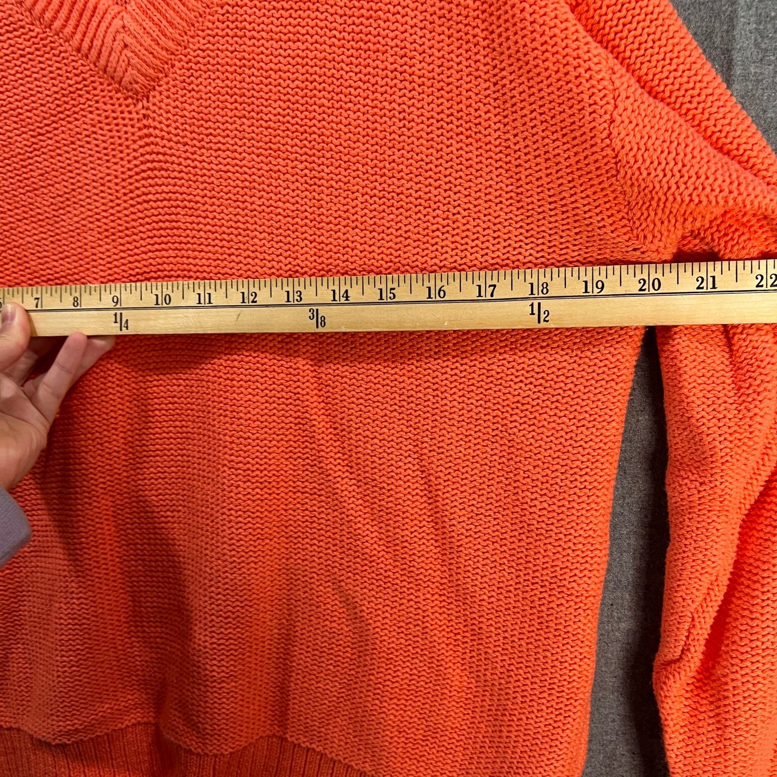 Other Encore by Idina Menzel Relaxed Cotton V-Neck Sweater Size M / US 6-8 / IT 42-44 - 7 Thumbnail
