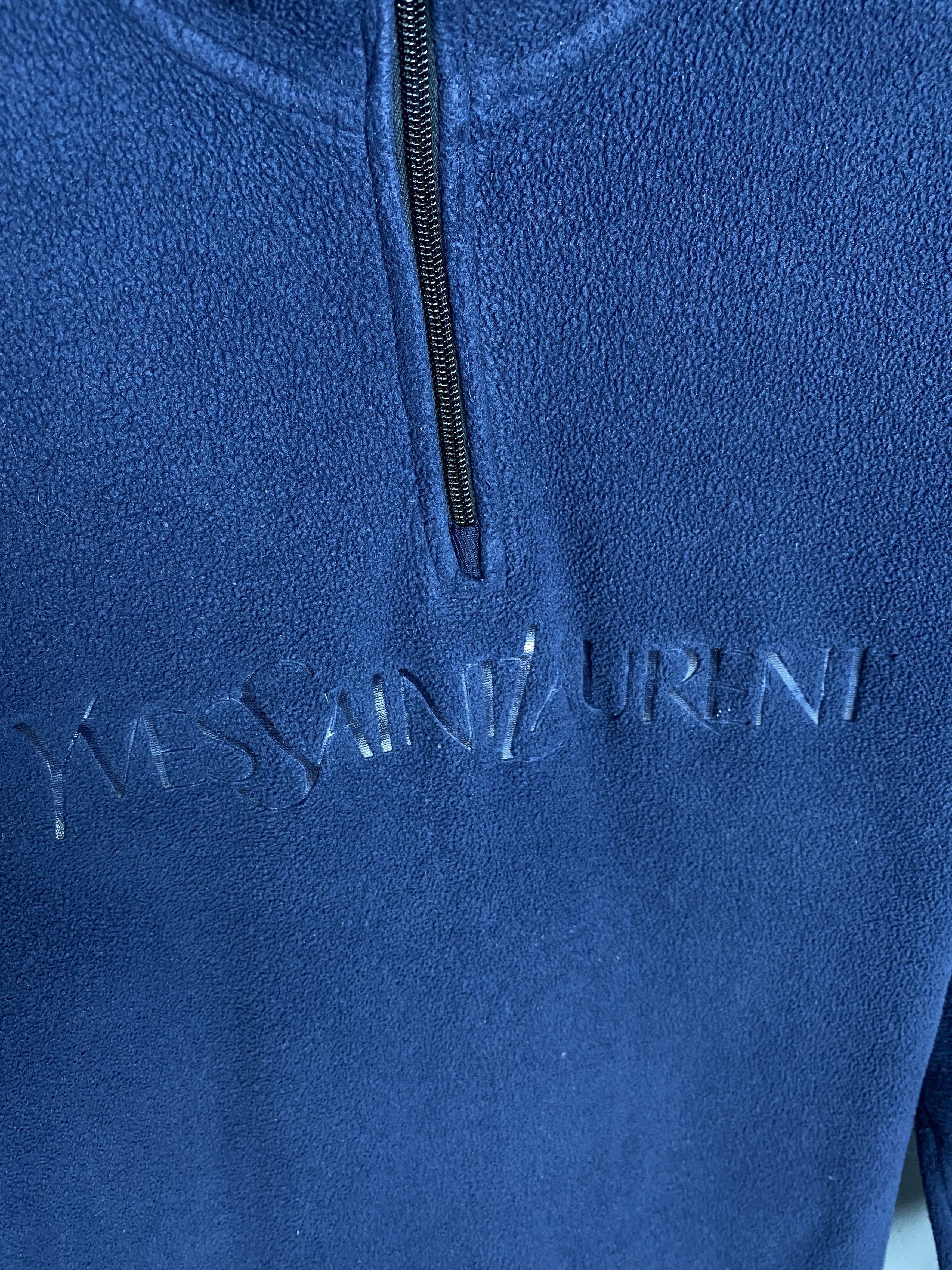 Yves Saint Laurent Yves Saint Laurent YSL Mens BIG LOGO Fleece Jacket Size US L / EU 52-54 / 3 - 2 Thumbnail