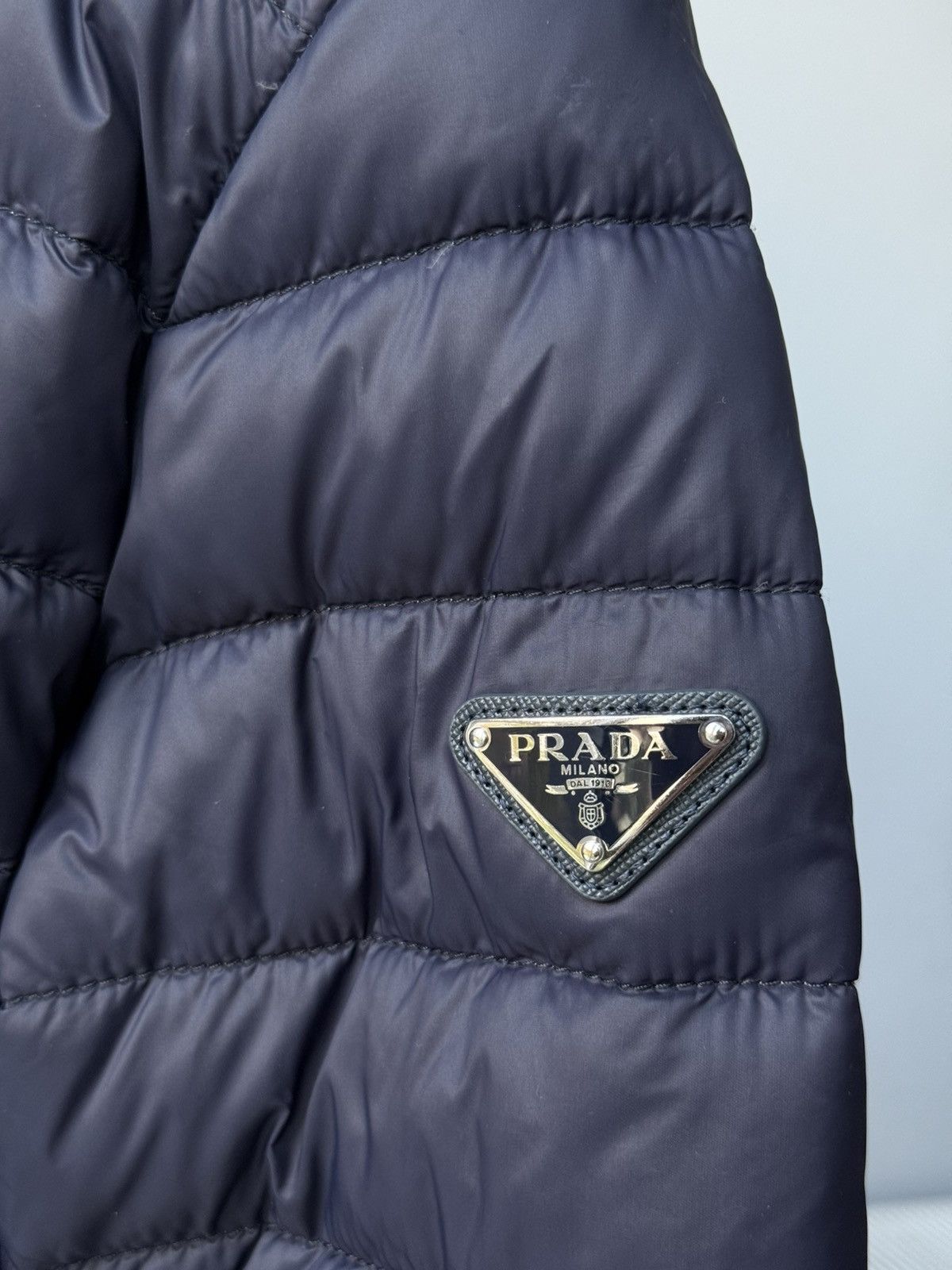 Prada Prada Nylon Hooded Blue Down Badge Triangle Logo Jacket Size XS / US 0-2 / IT 36-38 - 9 Thumbnail