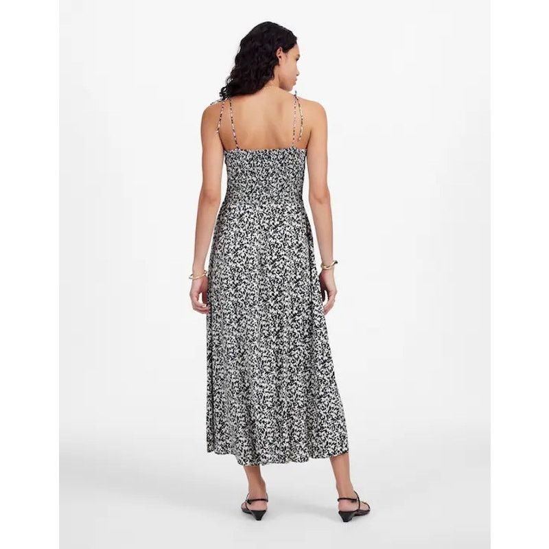 Madewell NWT Madewell Tie Shoulder Midi Dress in Floral Black Size 0 Size XS / US 0-2 / IT 36-38 - 2 Thumbnail