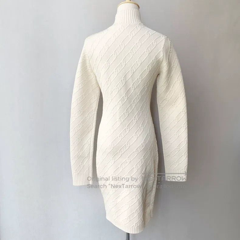 Other Fendi White and beige dress with tight zipper design Size S / US 4 / IT 40 - 4 Thumbnail