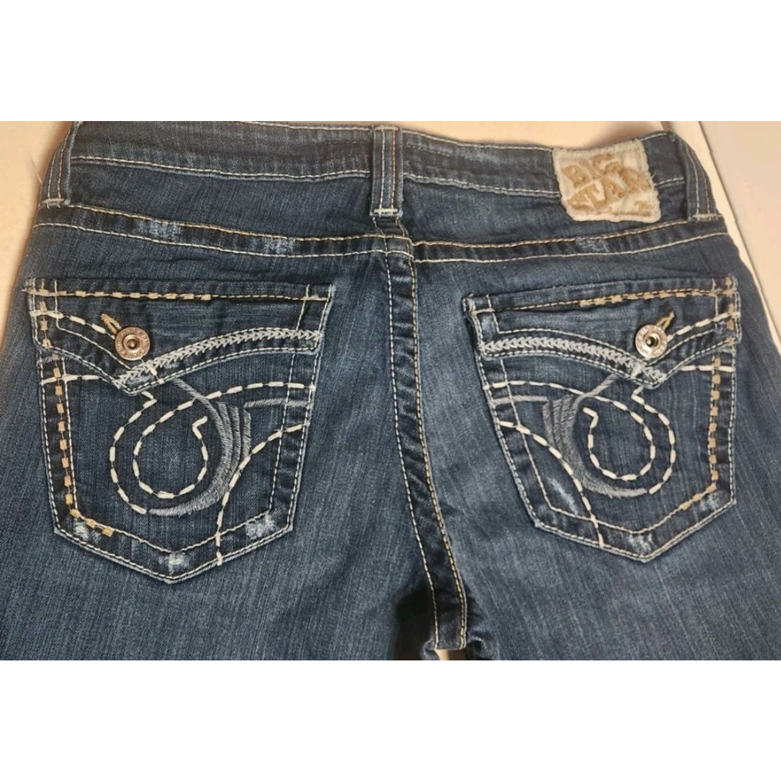 Denime BIG STAR Maddie Boot Cut Jeans Women's 29x32 Denim Blue Mid Rise Jeans Jeans Women Butt Bootcut Logo 90s Festival Hippie Grunge Cowboys Mens Girls Size 29" - 5 Thumbnail