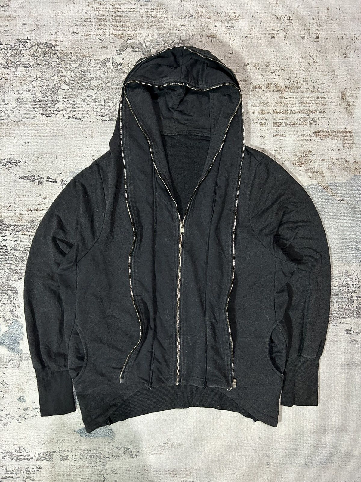 Pre-owned If Six Was Nine X Le Grande Bleu L G B Binding Offer Hoodie Double Layers Rick Owens Style In Black