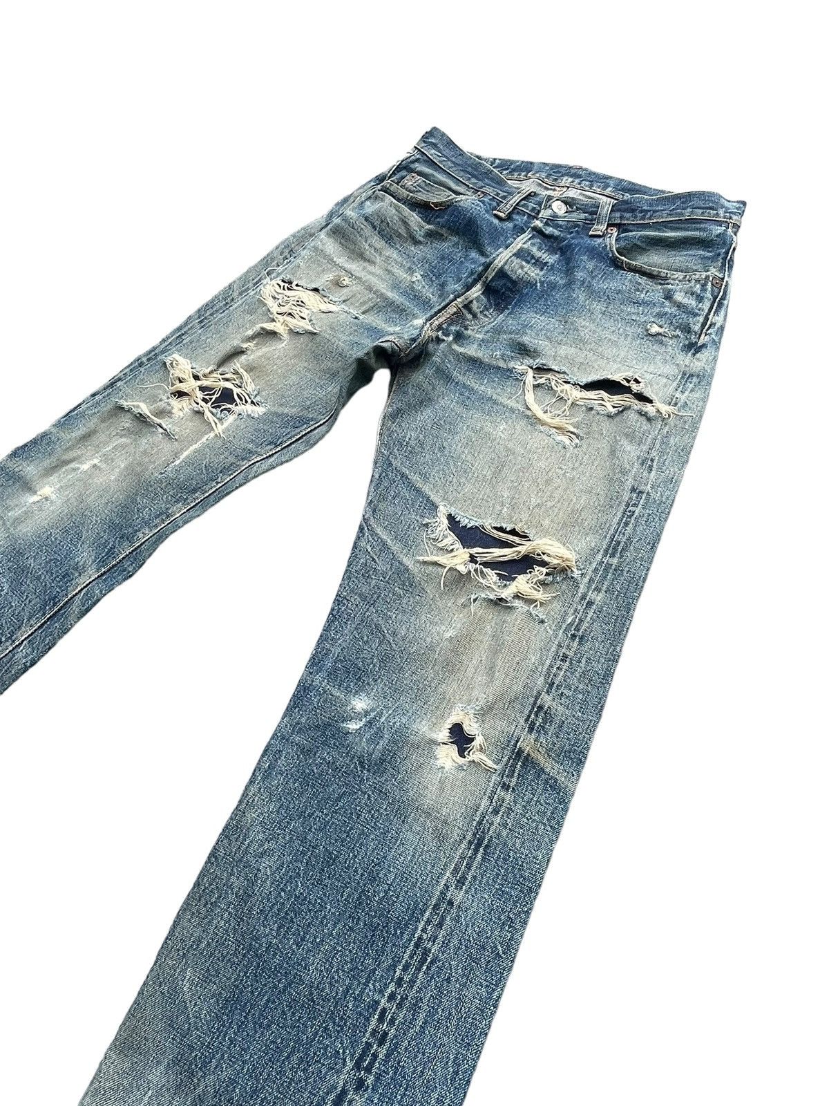 Denime × Vintage Vintage Denime Selvedge Distresed Denim Size US 32 / EU 48 - 3 Thumbnail
