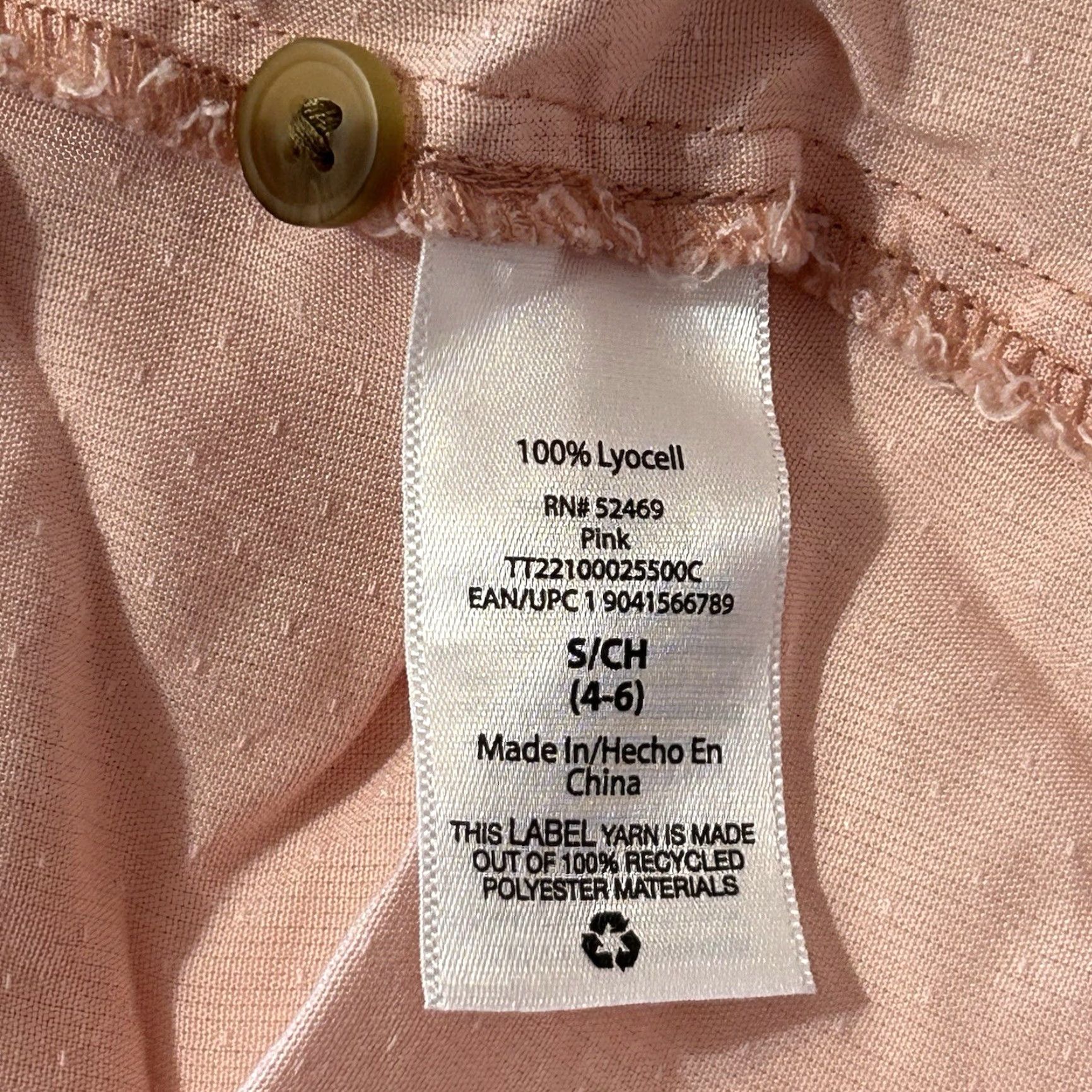 Vintage Time and Tru Blouse Top Sleeveless Women Small Pink V Neck 4 Buttons Casual Bohemian Tank Top Shirt Regular Size S Girls Womens Mens Size S / US 4 / IT 40 - 5 Thumbnail