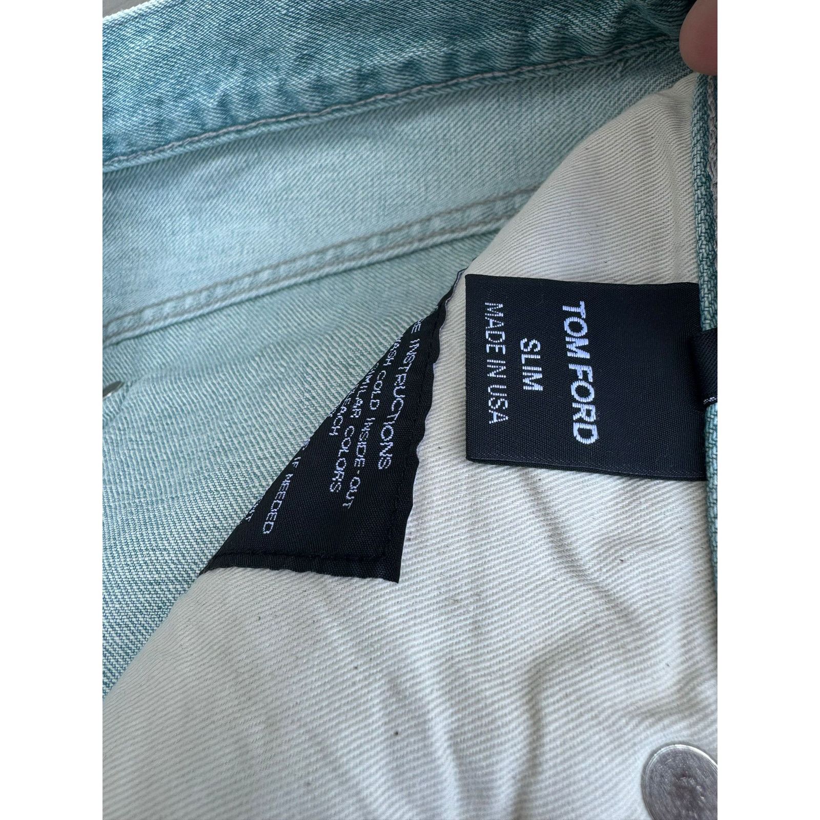 Tom Ford o1rshd1 Q:2 / Slim Fit Denim in Jade Blue Size US 36 / EU 52 - 21 Thumbnail