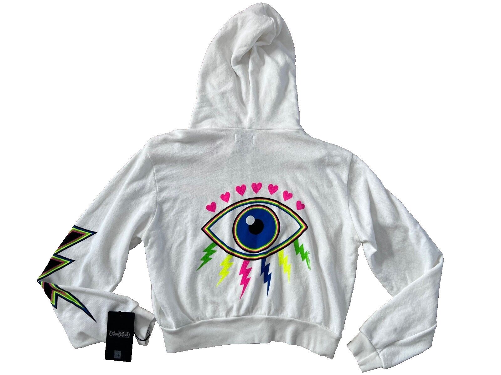 Other Lauren Moshi Lightning Eye Zip Hoodie White ( XS ) Size XS / US 0-2 / IT 36-38 - 4 Thumbnail