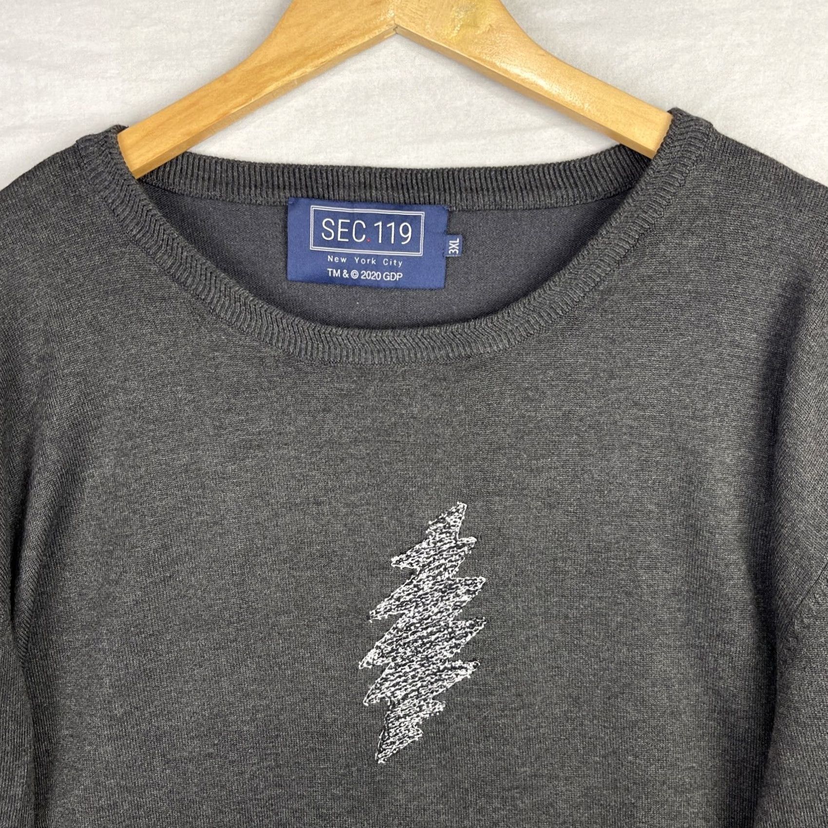 Vintage Grateful Dead Sweater Mens 3XL Gray Section 119 Sweatshirt Pullover Lightning Bolt Size US XXL / EU 58 / 5 - 3 Thumbnail