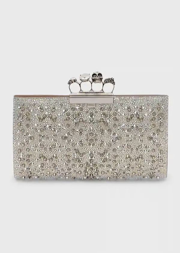 Alexander McQueen o1loc1c0225 Size: OS/Jewelled Flat Pouch in White Size ONE SIZE - 1 Preview