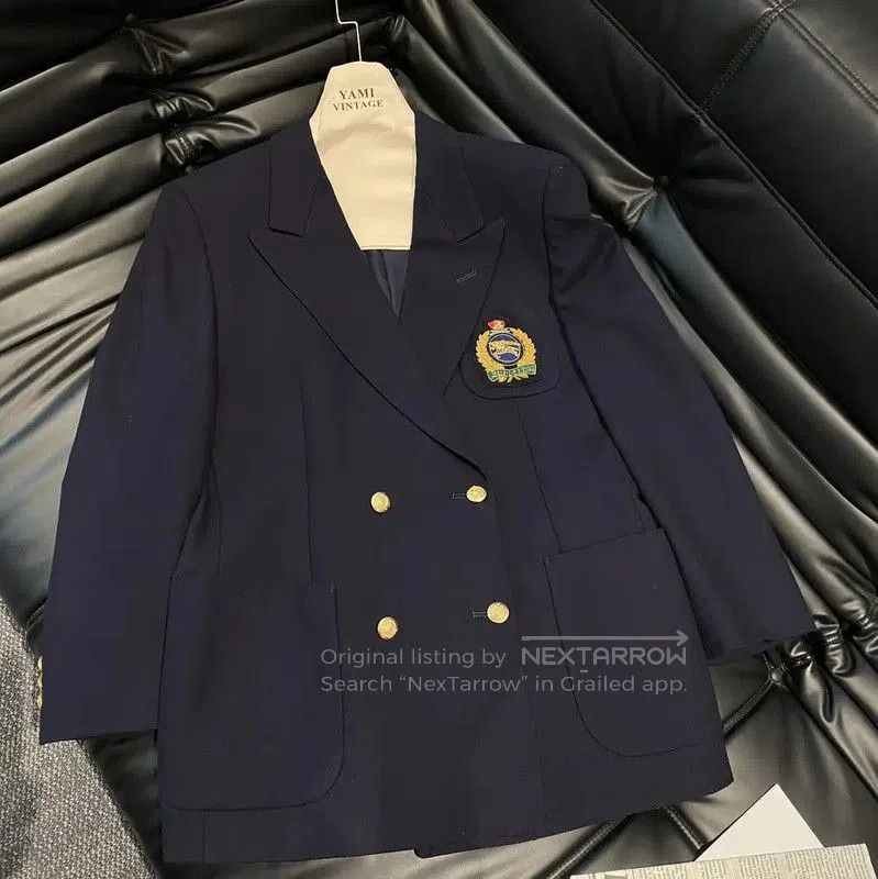 Burberry Burberry Women's Navy Wool Jacket for Spring and Autumn. Size M / US 6-8 / IT 42-44 - 1 Thumbnail