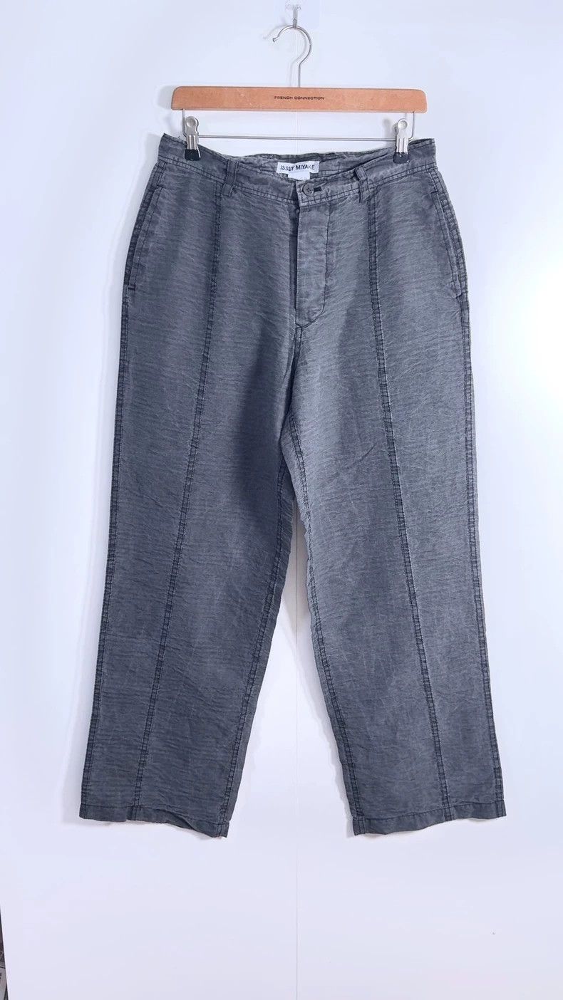 Issey Miyake Issey Miyake size:M Grey casual pants Size 22" - 4 Thumbnail