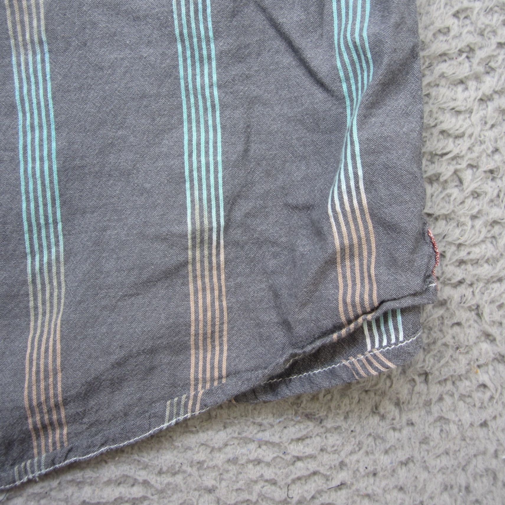 Carbon2Cobalt VINTAGE Carbon 2 Cobalt Shirt Mens Extra Large Gray Striped Button Up Lightweight Size US L / EU 52-54 / 3 - 3 Thumbnail