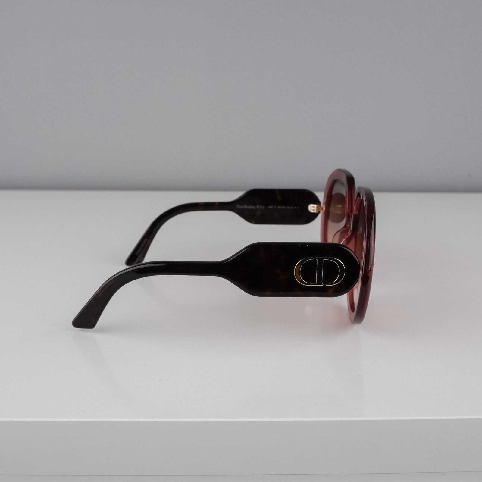 Dior Dior cd gold logo transparent red oversized oval sunglasses Size ONE SIZE - 3 Thumbnail