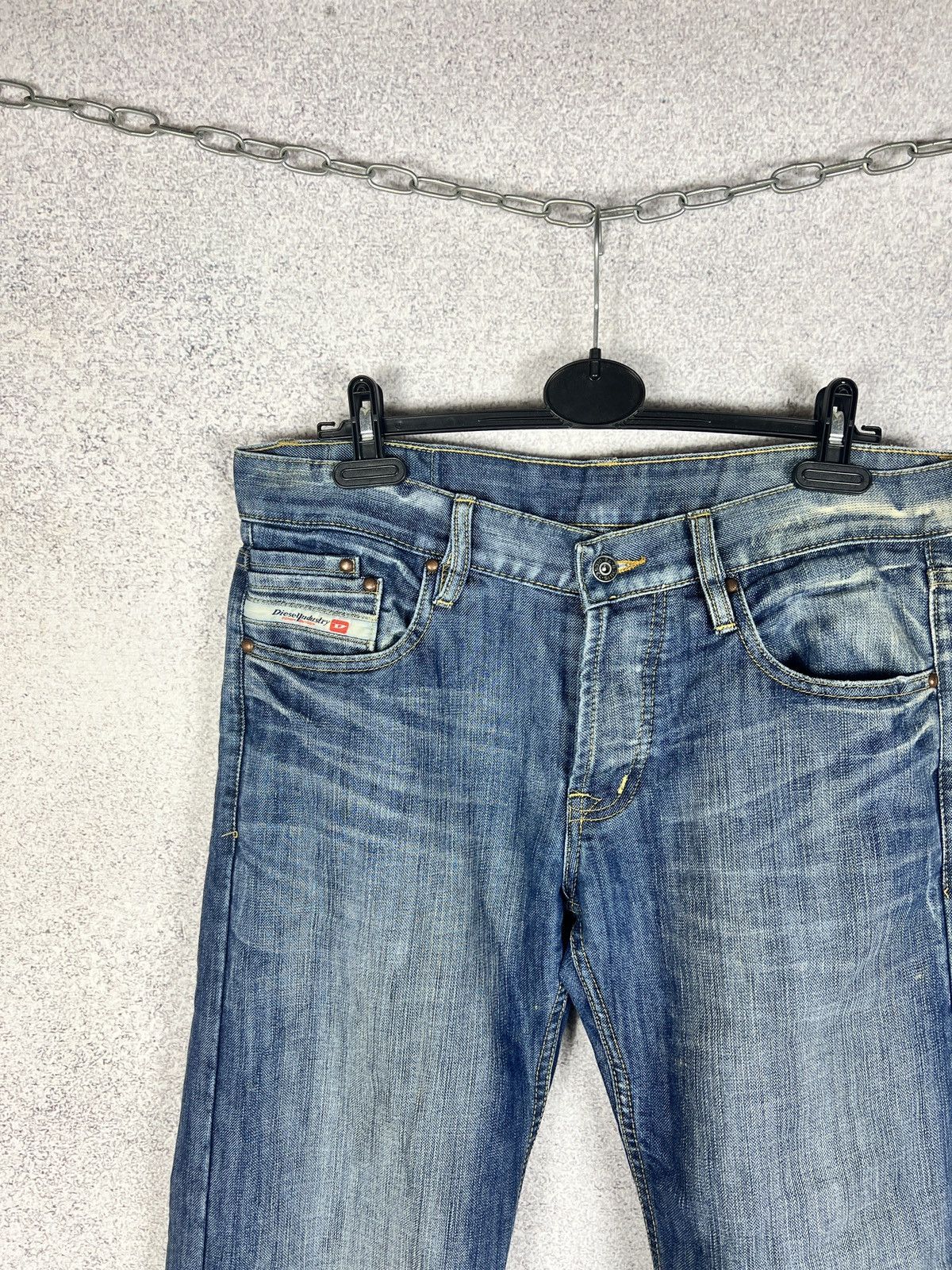 Diesel Vintage Diesel Embroidered Logo Distressed Faded Jeans Y2k Size US 32 / EU 48 - 5 Thumbnail