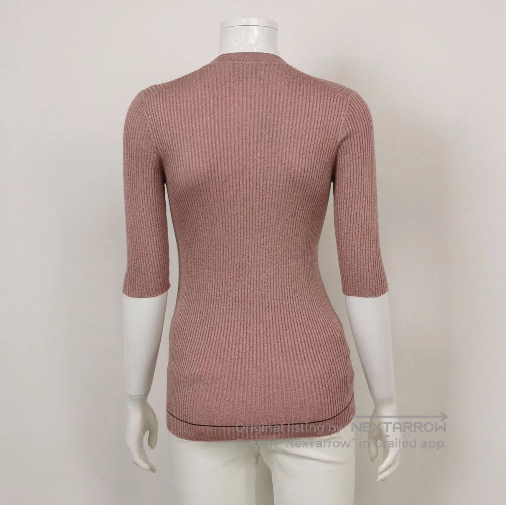 Prada Prada Logo Knit Top in Soft Pink . Size M / US 6-8 / IT 42-44 - 2 Thumbnail