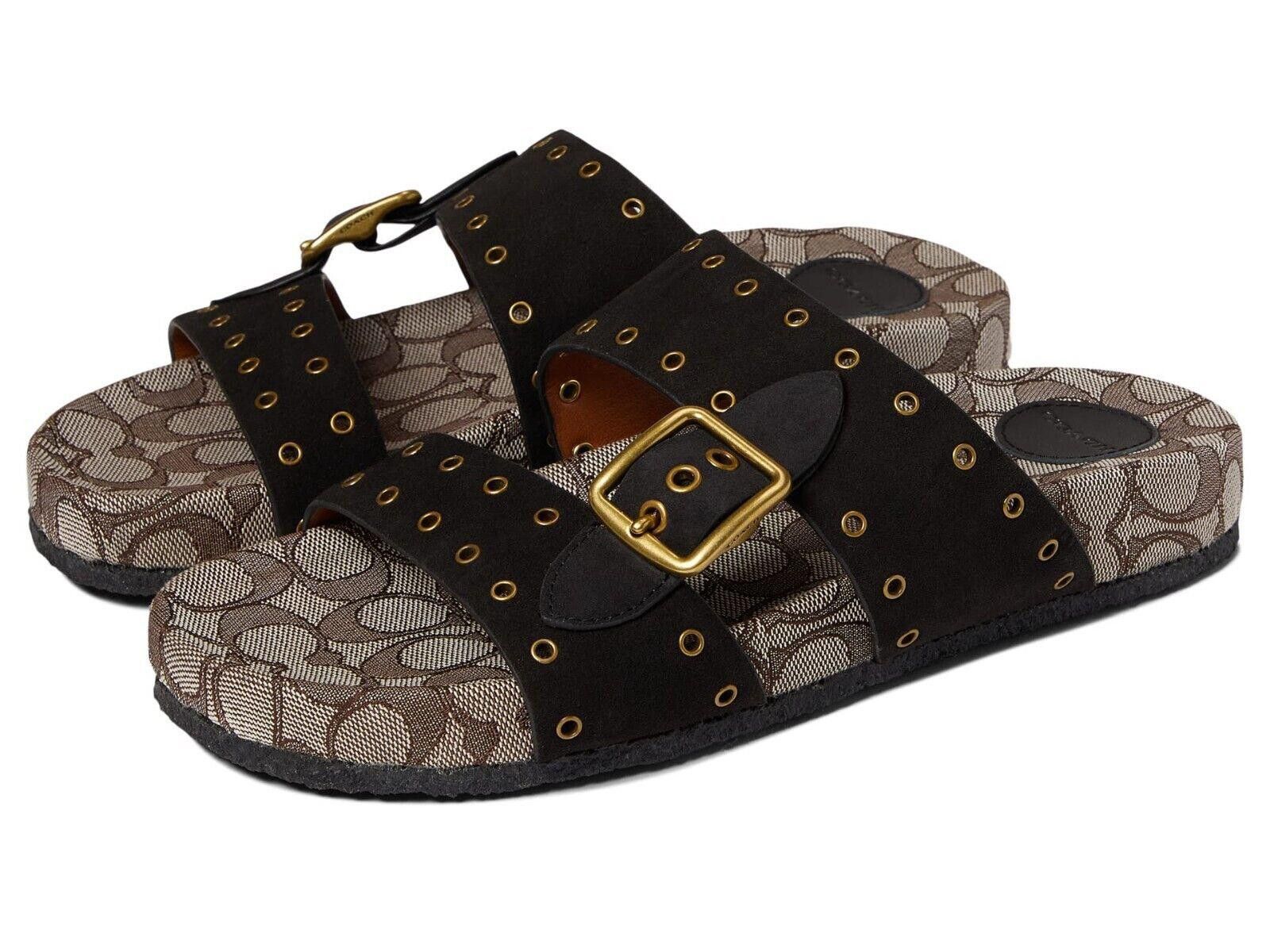 Coach Women's Coach Ally Suede Sandal Jacquard CA460 7.5 B NIB Size US 7.5 / IT 37.5 - 1 Thumbnail