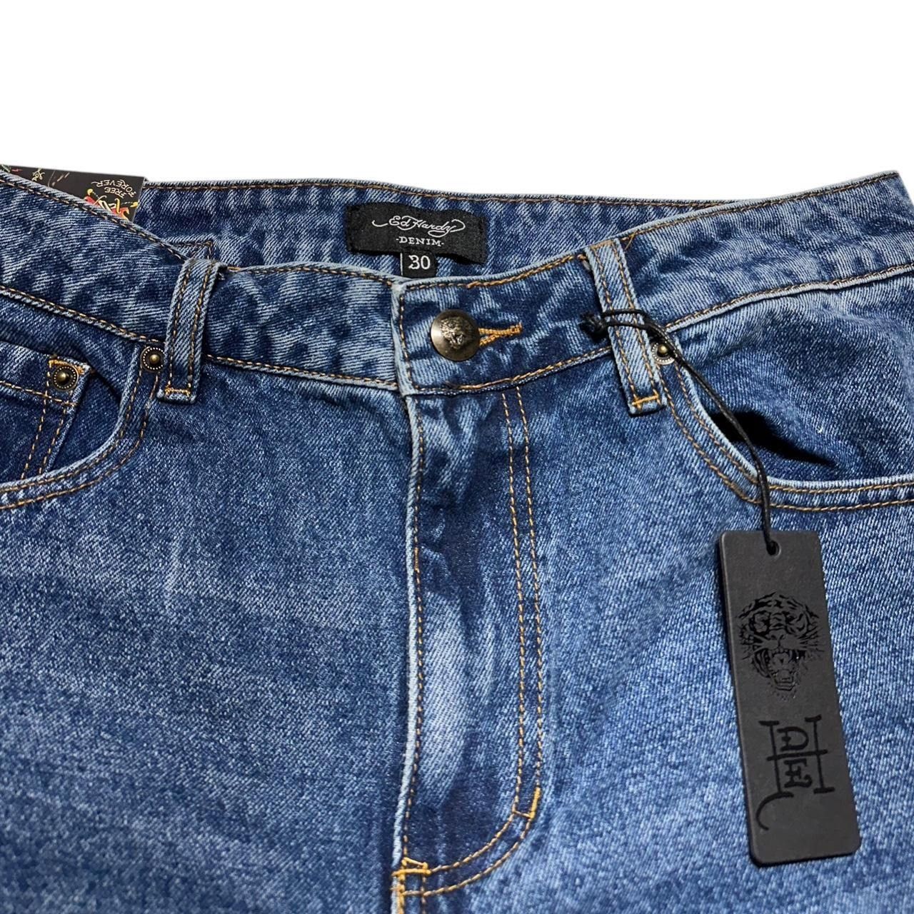 Ed Hardy × Vintage Ed Hardy Wide Leg Jeans Size 30" / US 8 / IT 44 - 5 Thumbnail